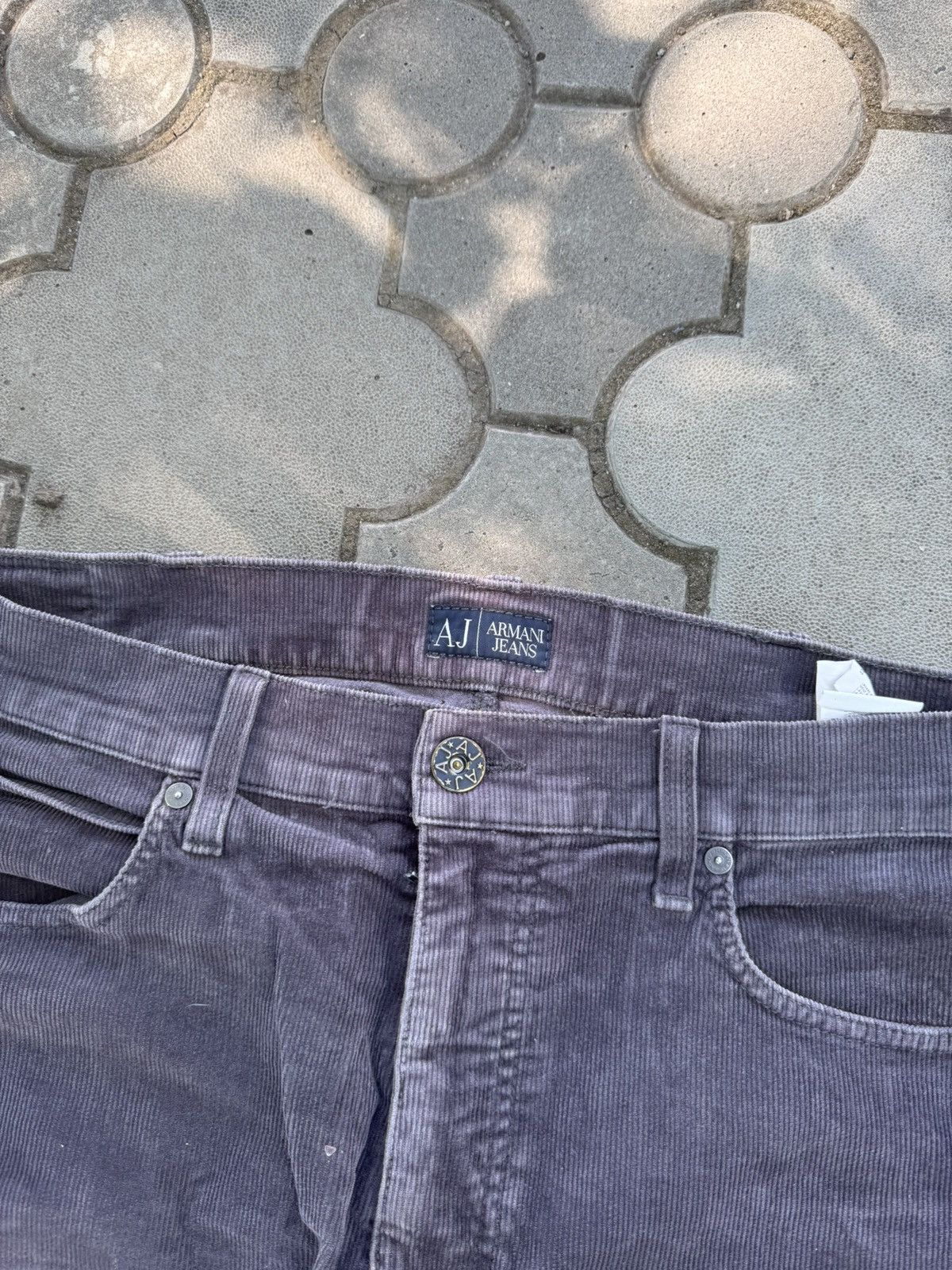 Emporio Armani Vintage Armani Jeans Corduroy Velvet Pants Metal Logo Size US 38 / EU 54 - 6 Thumbnail