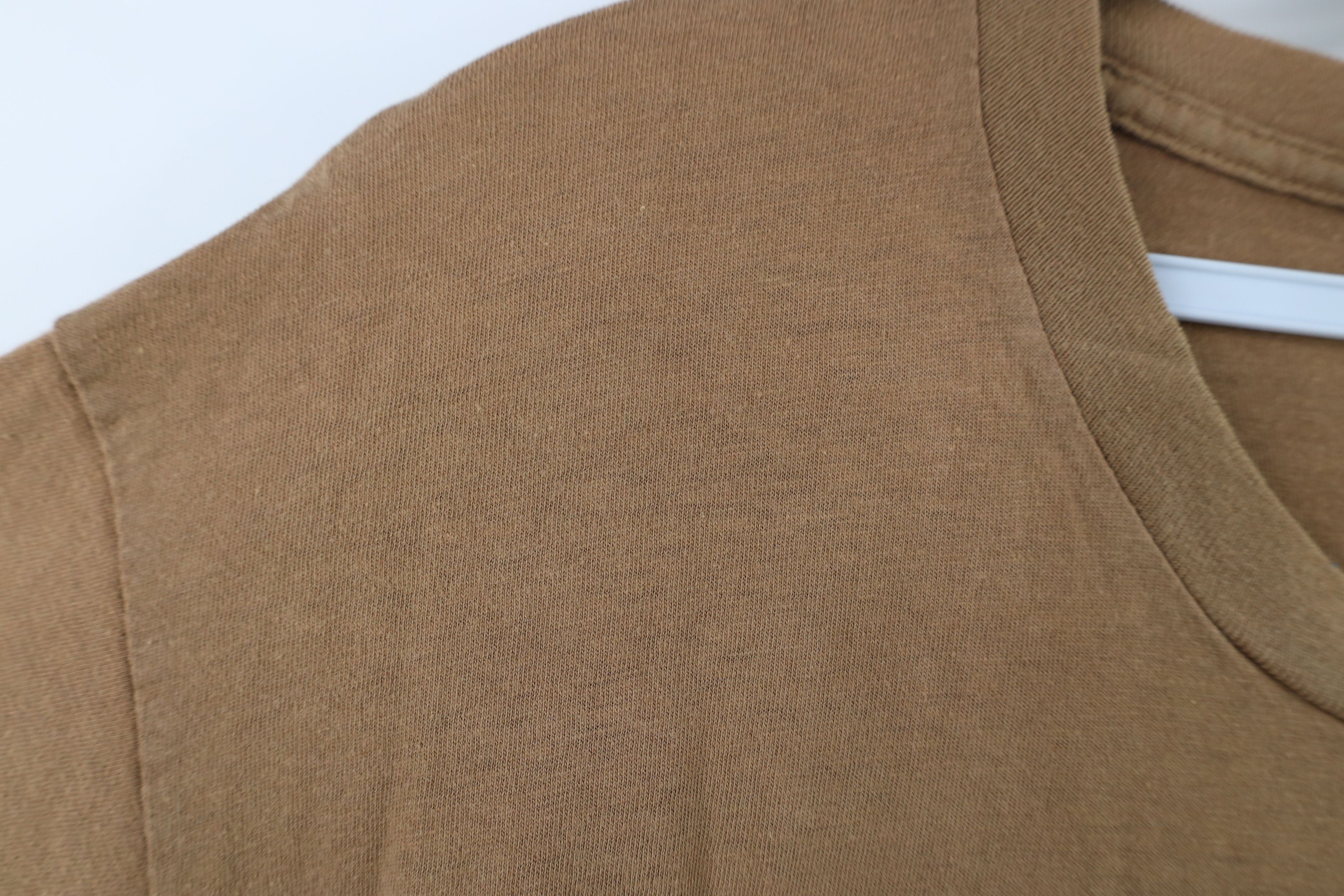 Vintage Vintage 90s Streetwear Blank Combed Cotton T-Shirt Brown USA Size US L / EU 52-54 / 3 - 6 Thumbnail