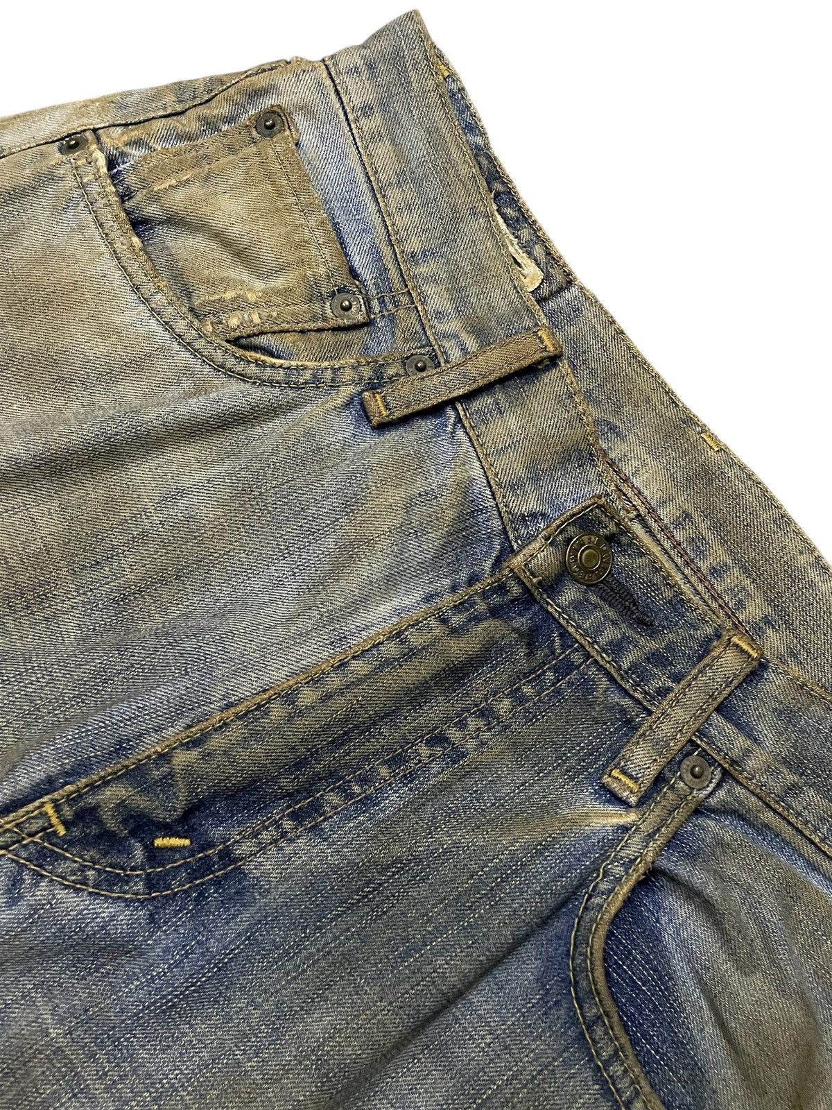 Edwin × Hysteric Glamour Edwin 503Z Muddy Wash Rusty Trashed Loose Jeans Size US 31 - 7 Thumbnail