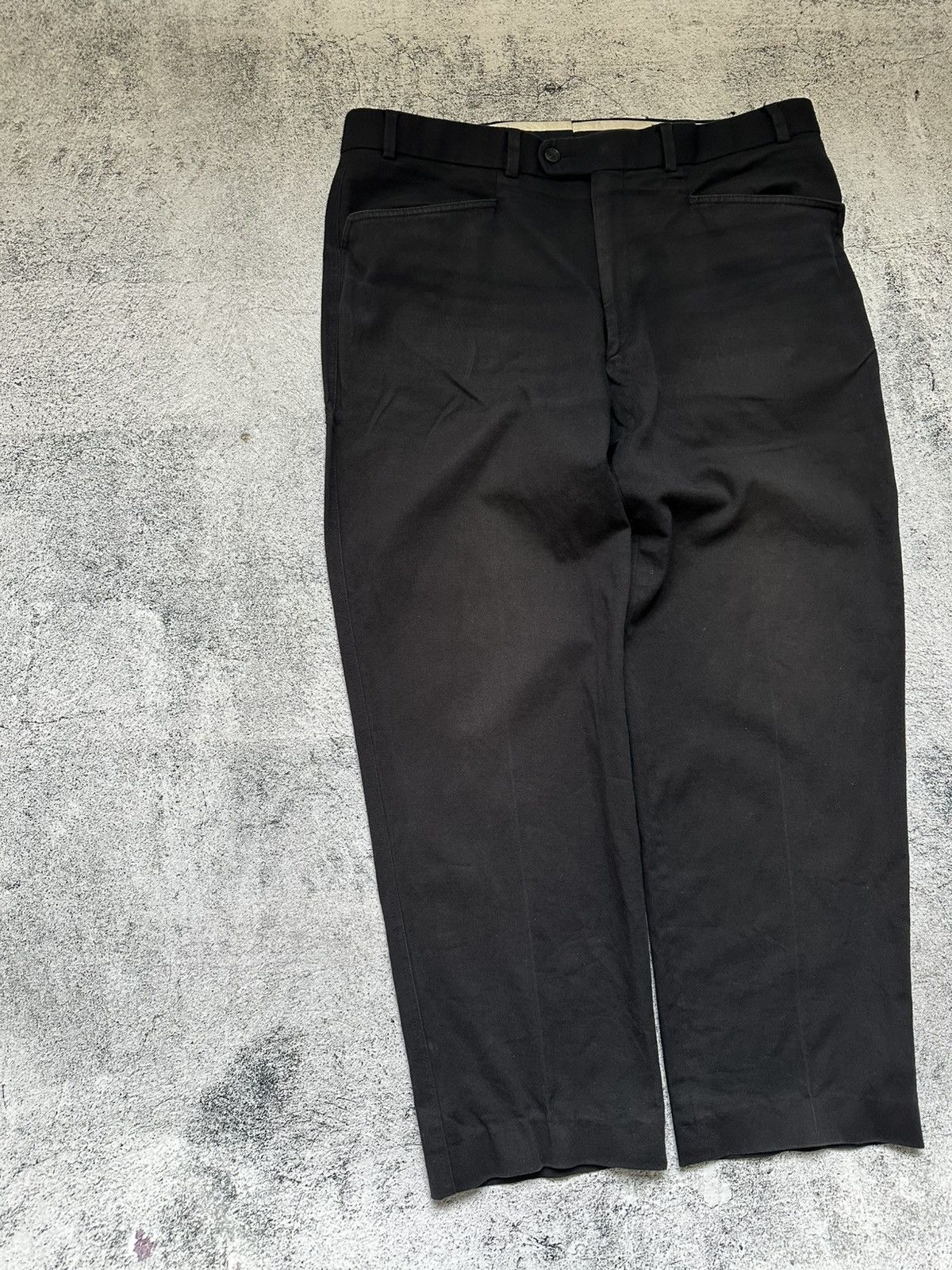 Burberry 90’s Burberry Vintage Viscose Casual Pants Baggy Black Size US 33 - 3 Thumbnail