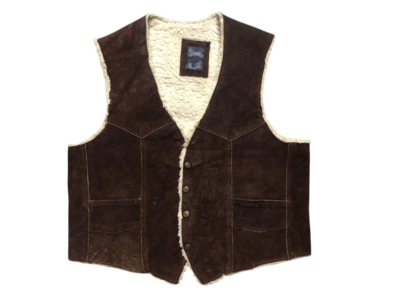 Genuine Leather × Leather × Vintage VINTAGE LEATHER MADE IN MEXICO WESTERN STYLE BROWN VEST Size US M / EU 48-50 / 2 - 1 Thumbnail