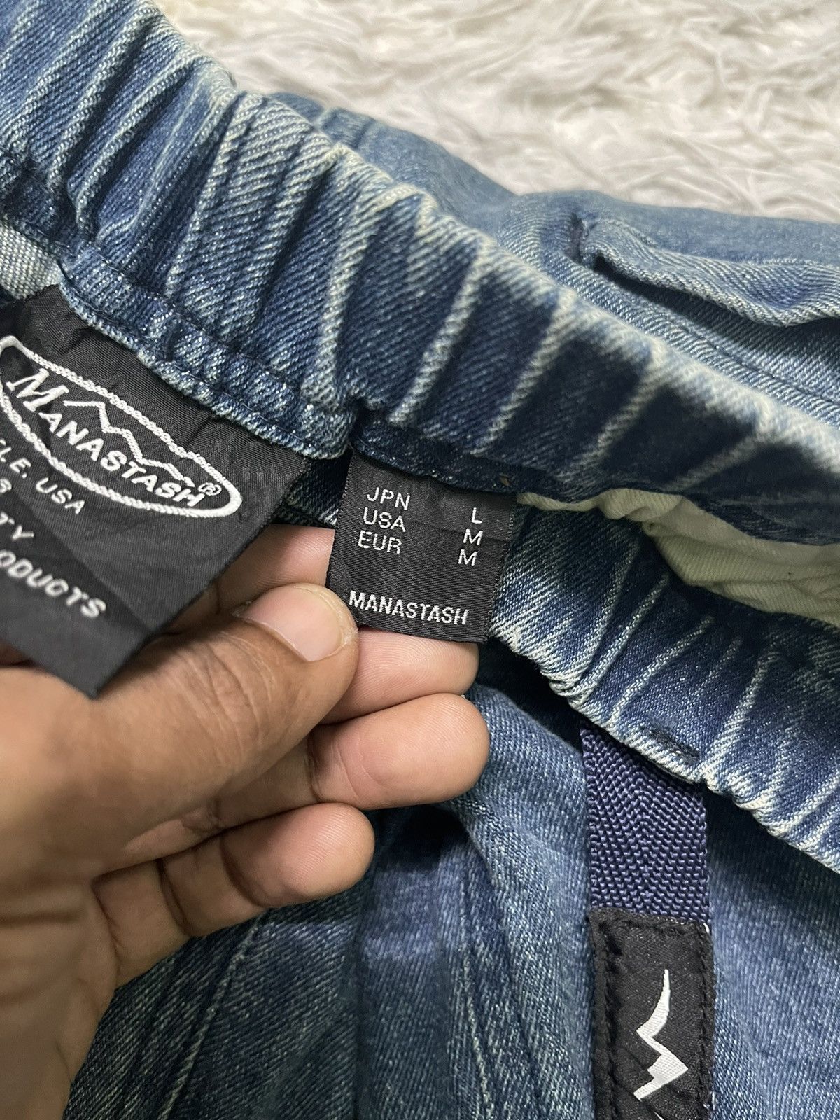 Manastash 90s MANASTASH BAGGY SOFT DENIM PANT Size US 30 / EU 46 - 10 Thumbnail