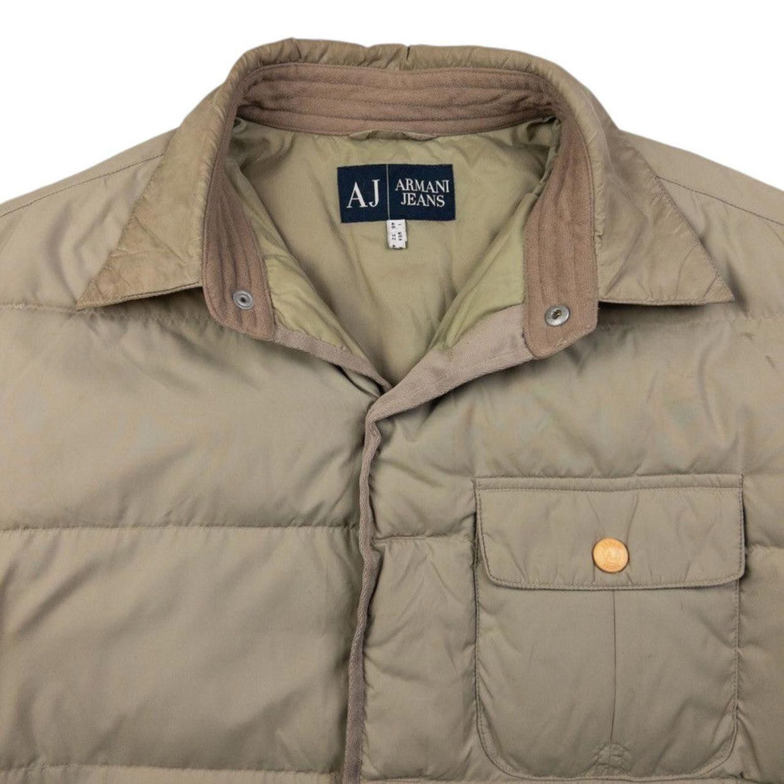 Other Vintage Armani Jeans Button Up Puffer Jacket Size L Size US L / EU 52-54 / 3 - 3 Thumbnail