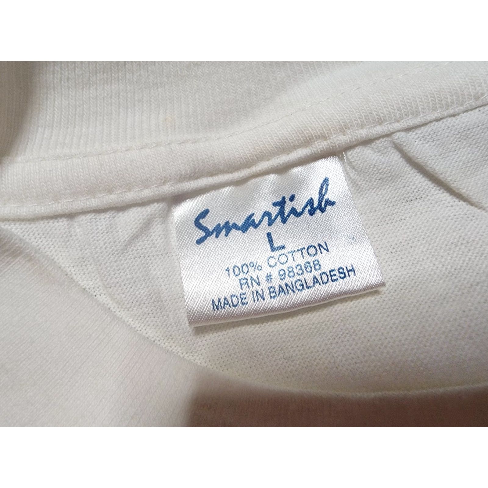 Sea New York VINTAGE New York T-Shirt Manhattan Logo Short Sleeve Crew Neck L White Cotton Distressed 90s Mens Stone Size US L / EU 52-54 / 3 - 7 Thumbnail