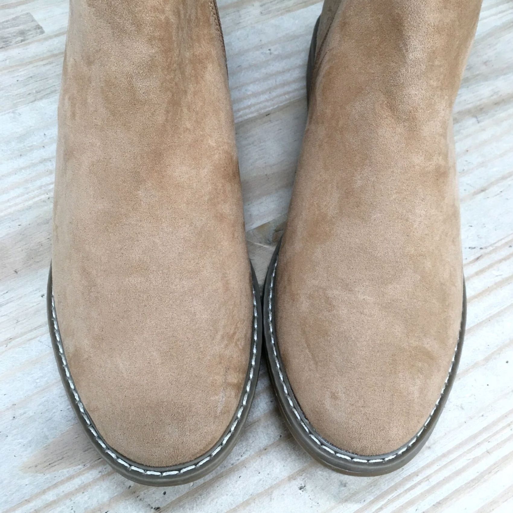 Vintage Universal Thread Boots Womens 11 Brenna Bootie Brown Faux Leather Ankle Top Women Brown Boots 11 Knit Breathable Comfort Classic Vintage: No Size L / US 10 / IT 46 - 7 Thumbnail