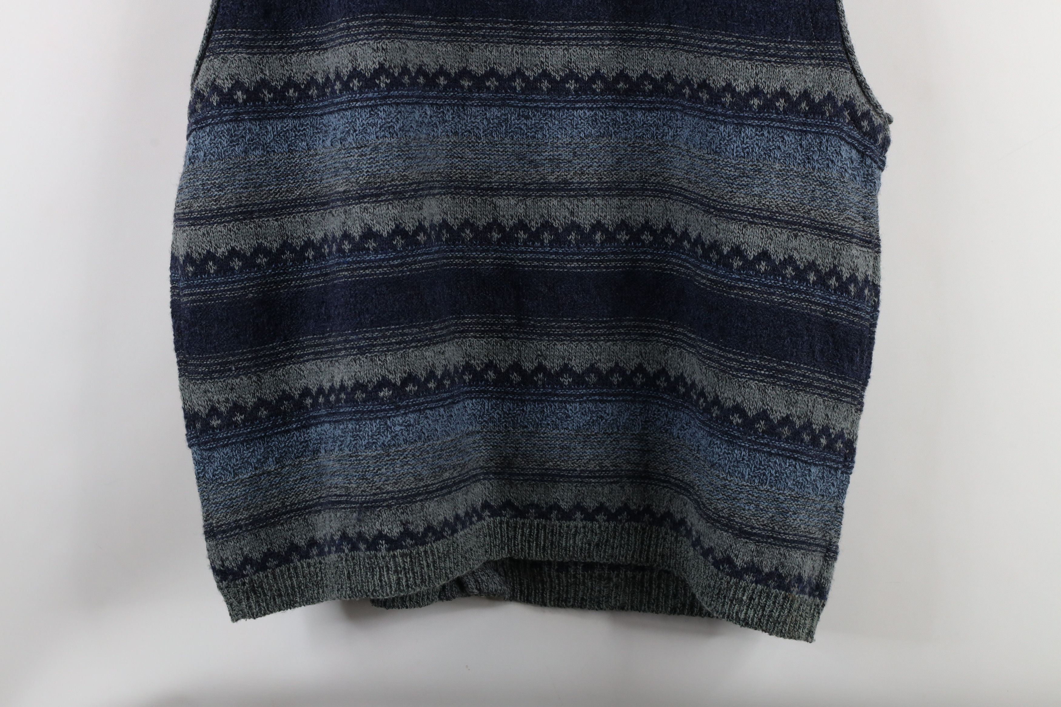 Vintage Vintage 90s Streetwear Wool Blend Knit Cardigan Sweater Vest Size US XL / EU 56 / 4 - 7 Thumbnail