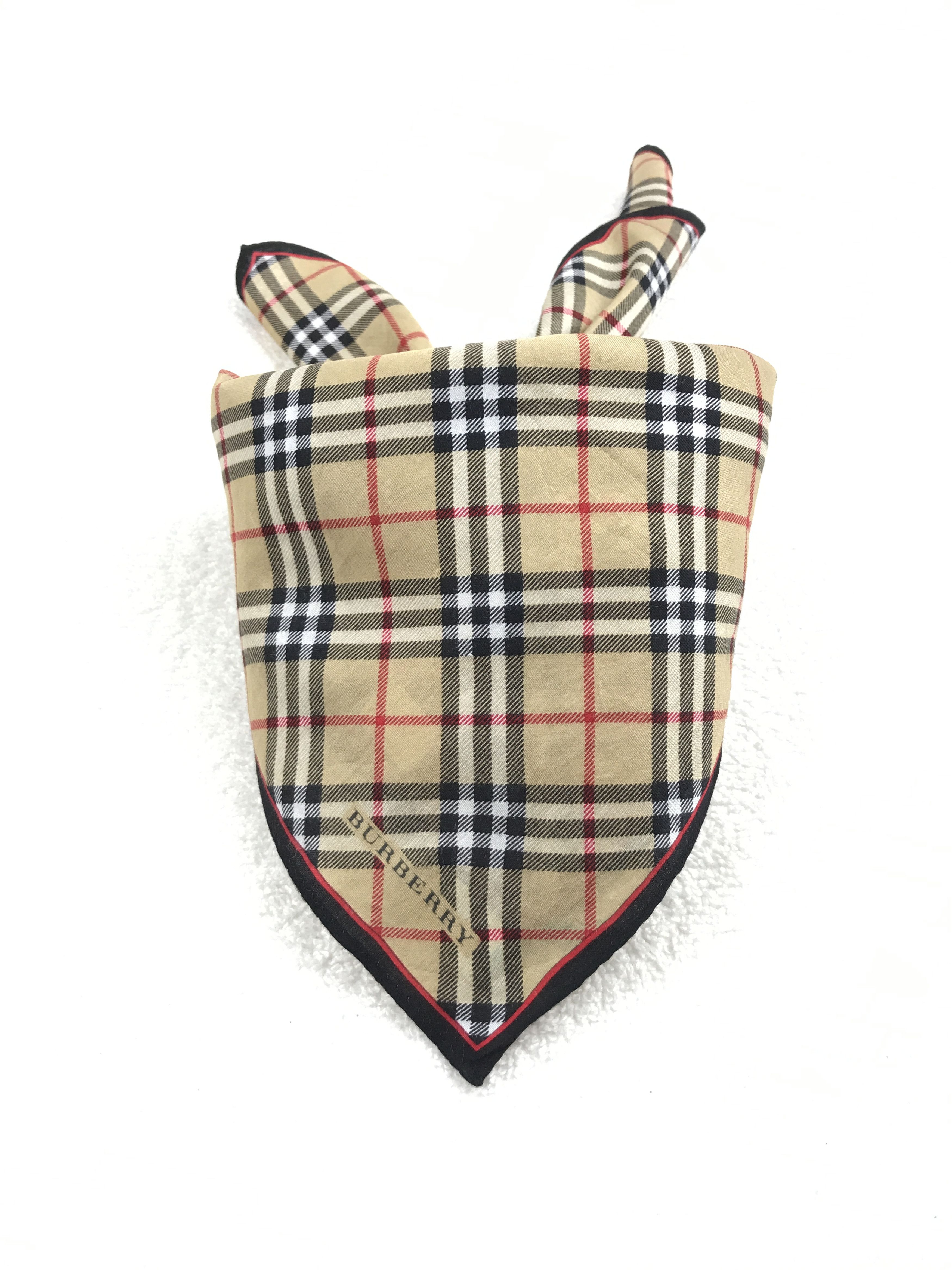 Burberry × Vintage Vintage Burberry Nova Check Bandana Neckerchief Handkerchief Size ONE SIZE - 2 Thumbnail