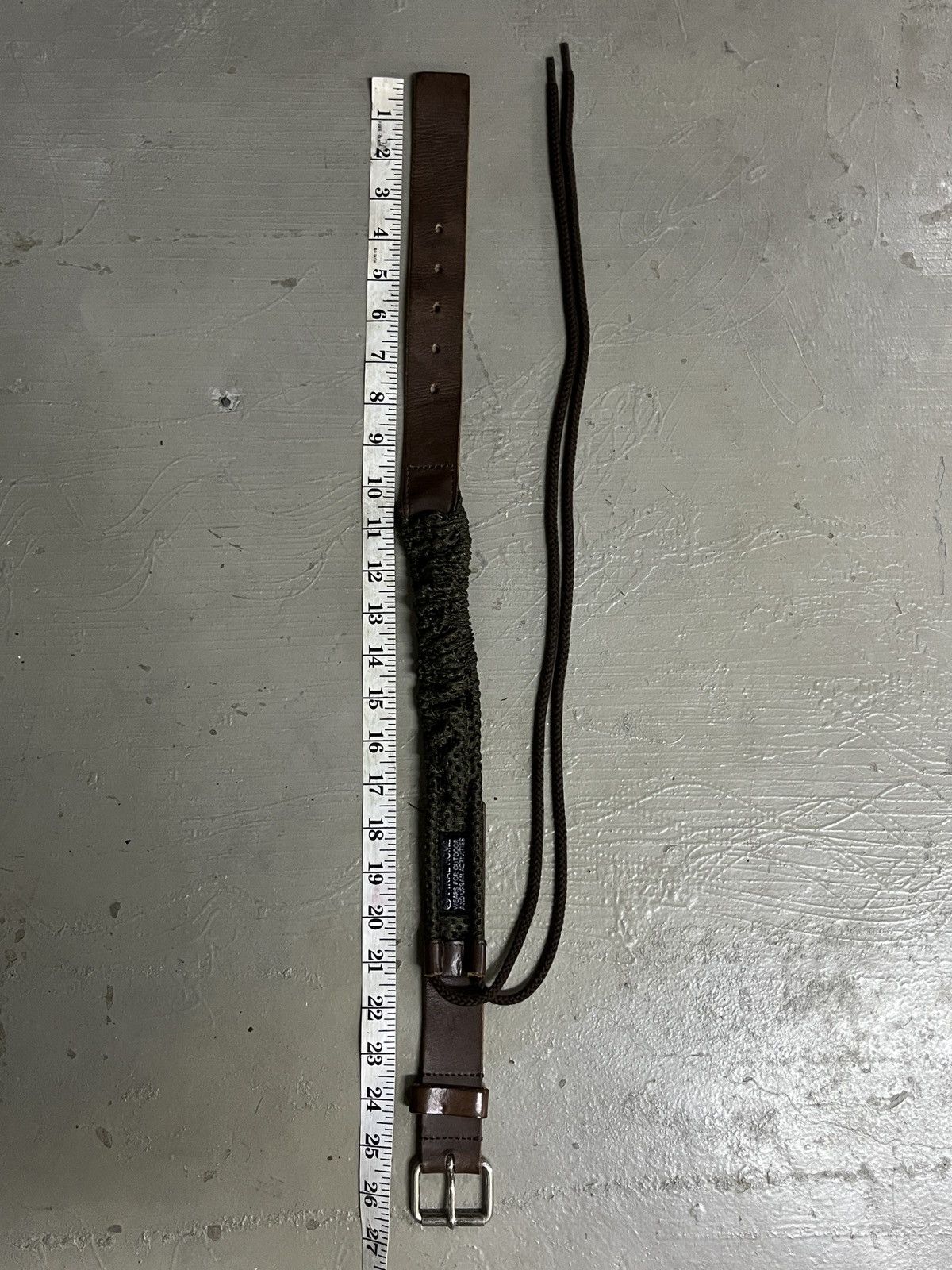 Final Home Final Home Issey Miyake Leather/Mesh Utility Tactical Belt Size ONE SIZE - 17 Thumbnail