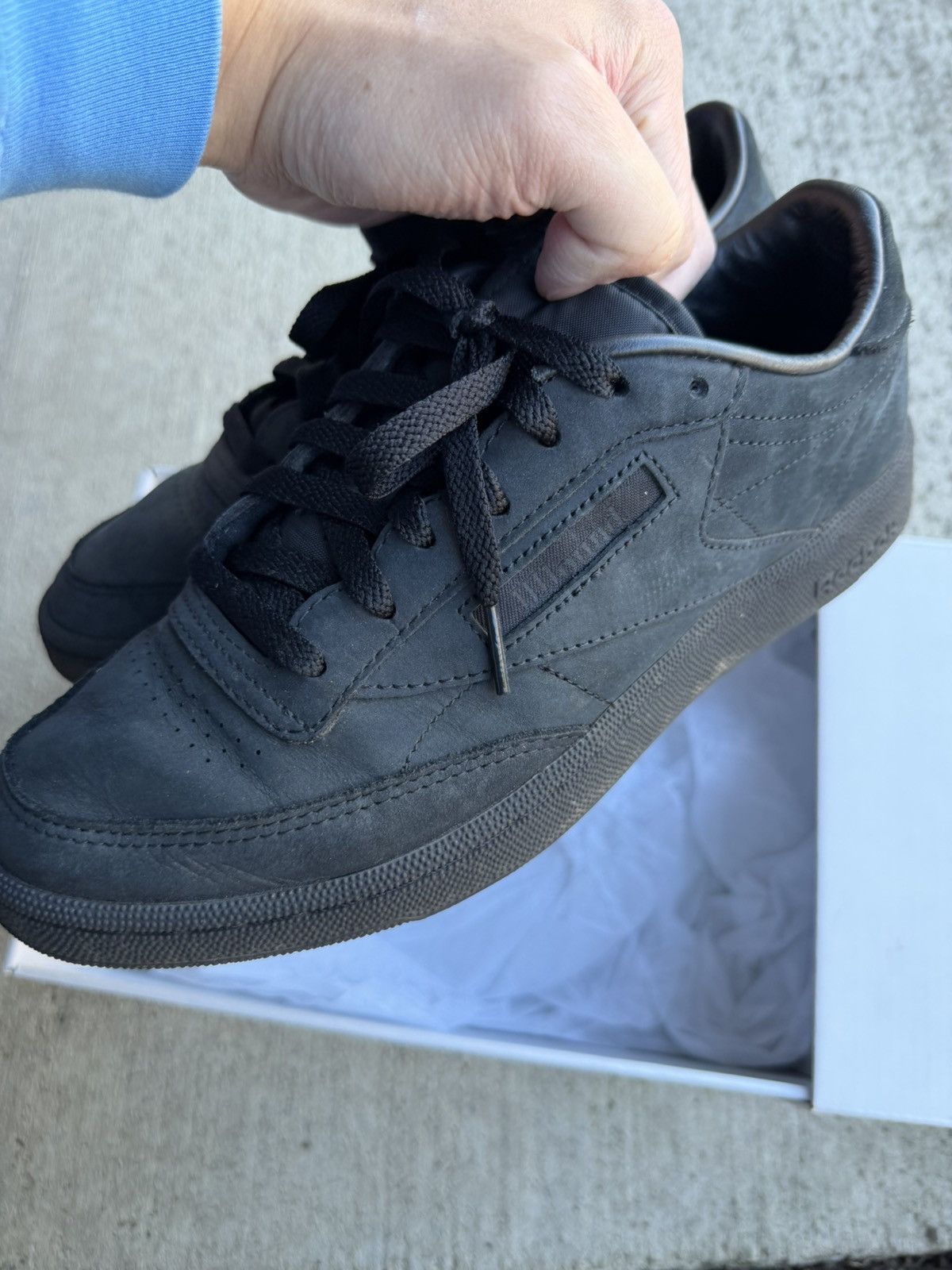 JJJJound × Reebok Jjjjound Reebok Club C Nubuck Core Black Size US 8 / EU 41 - 6 Thumbnail
