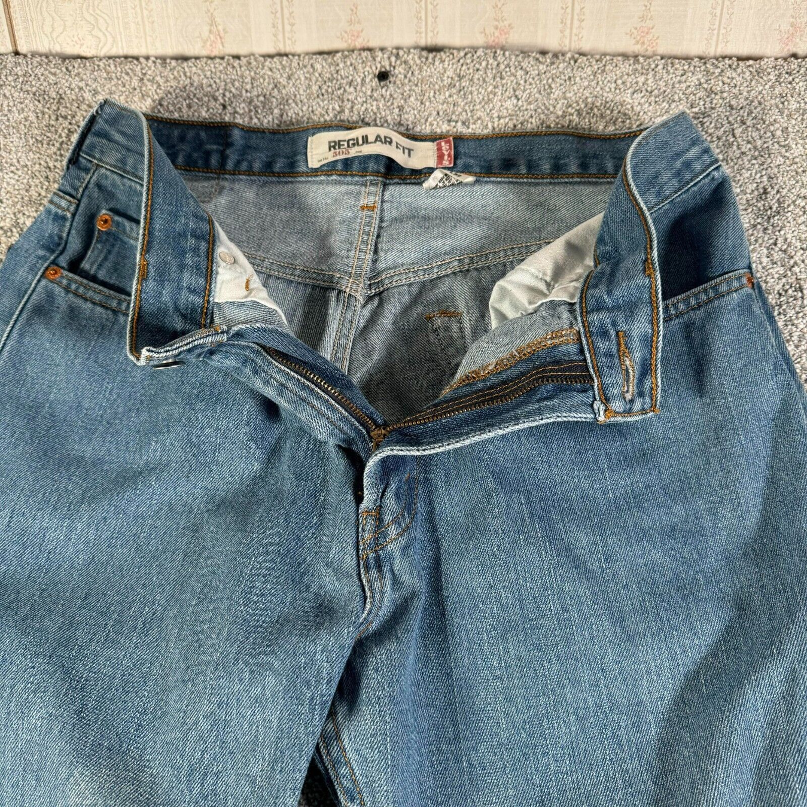 Levi's Levis 505 Jeans Mens 33x32 90s Y2K Vintage Streetwear Grunge Size US 33 - 7 Thumbnail
