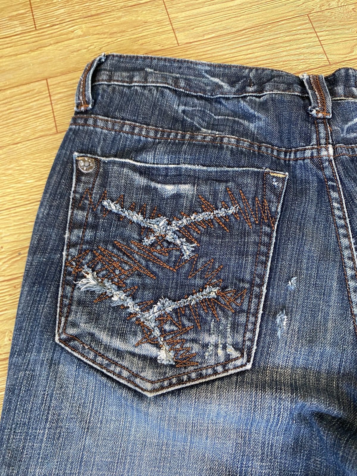 Japanese Brand Very Rare Vintage Japanee Brand Zhan Shen Baggy Jeans 2000s Size US 36 / EU 52 - 9 Thumbnail