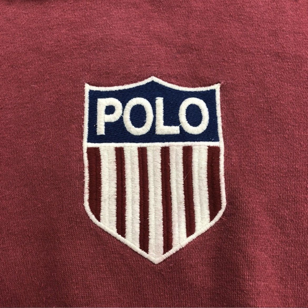Polo Ralph Lauren 1990s Vintage Polo Ralph Lauren Kswiss Logo Hoodie Red Size US L / EU 52-54 / 3 - 4 Thumbnail