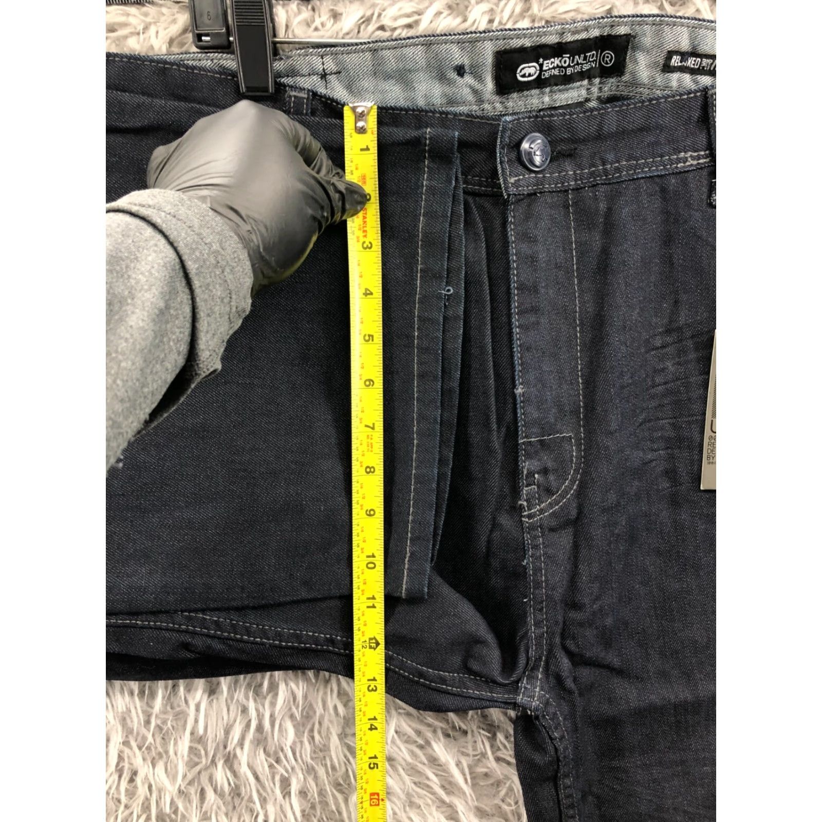 Ecko Unltd. Ecko Unltd Relaxed Fit 759 Baggy Jeans Hip Hop Vintage Y2K Rhino Mens 42 Blue Denim Baggy 5-Pocket Embroidered Straight Jeans Mens Size US 42 / EU 58 - 4 Thumbnail