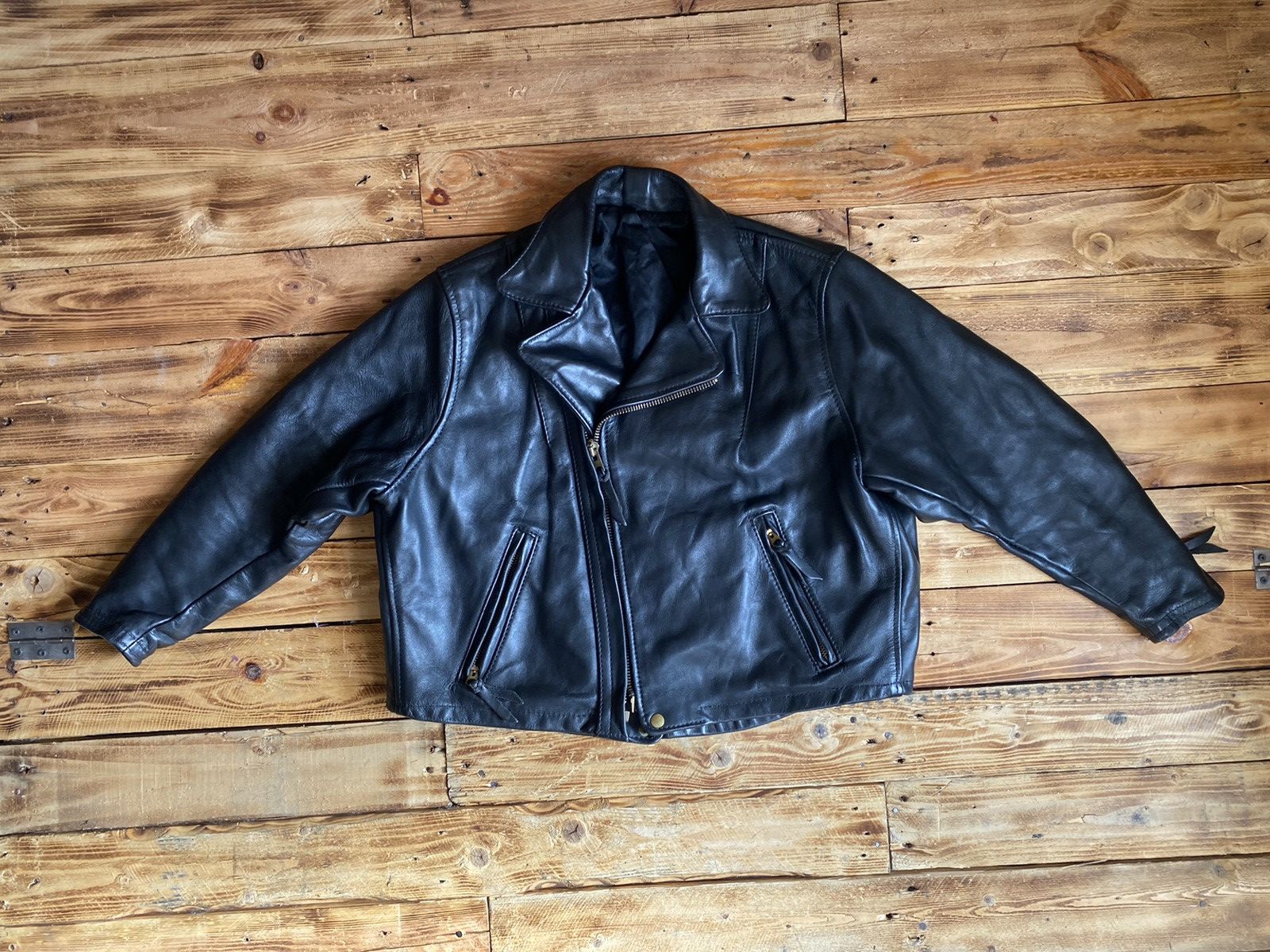 Vintage Vintage langlitz leather biker jacket heavy duty customized ...