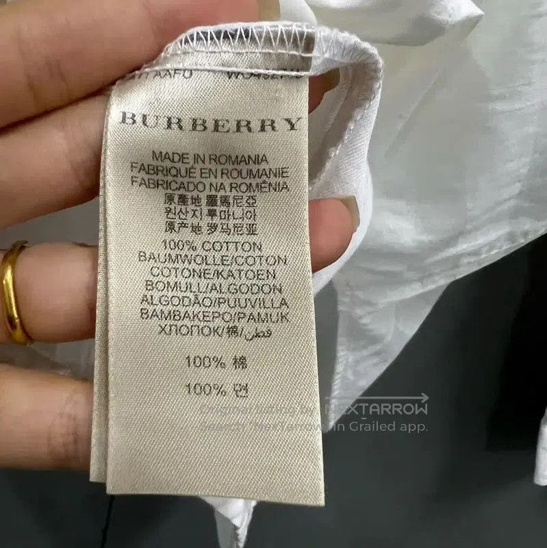 Burberry Burberry White Cotton Long Sleeve Shirt. Size XXS / US 00 / IT 34 - 4 Thumbnail
