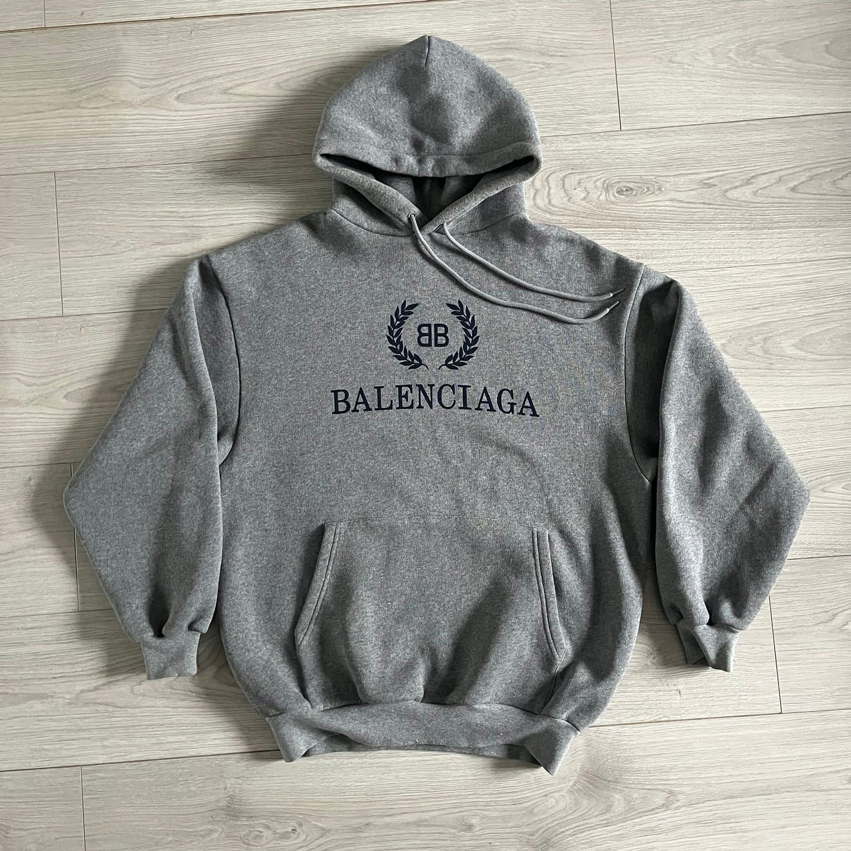 Balenciaga Balenciaga BB Crest Logo Hoodie Heather Grey Size US XS / EU 42 / 0 - 2 Thumbnail