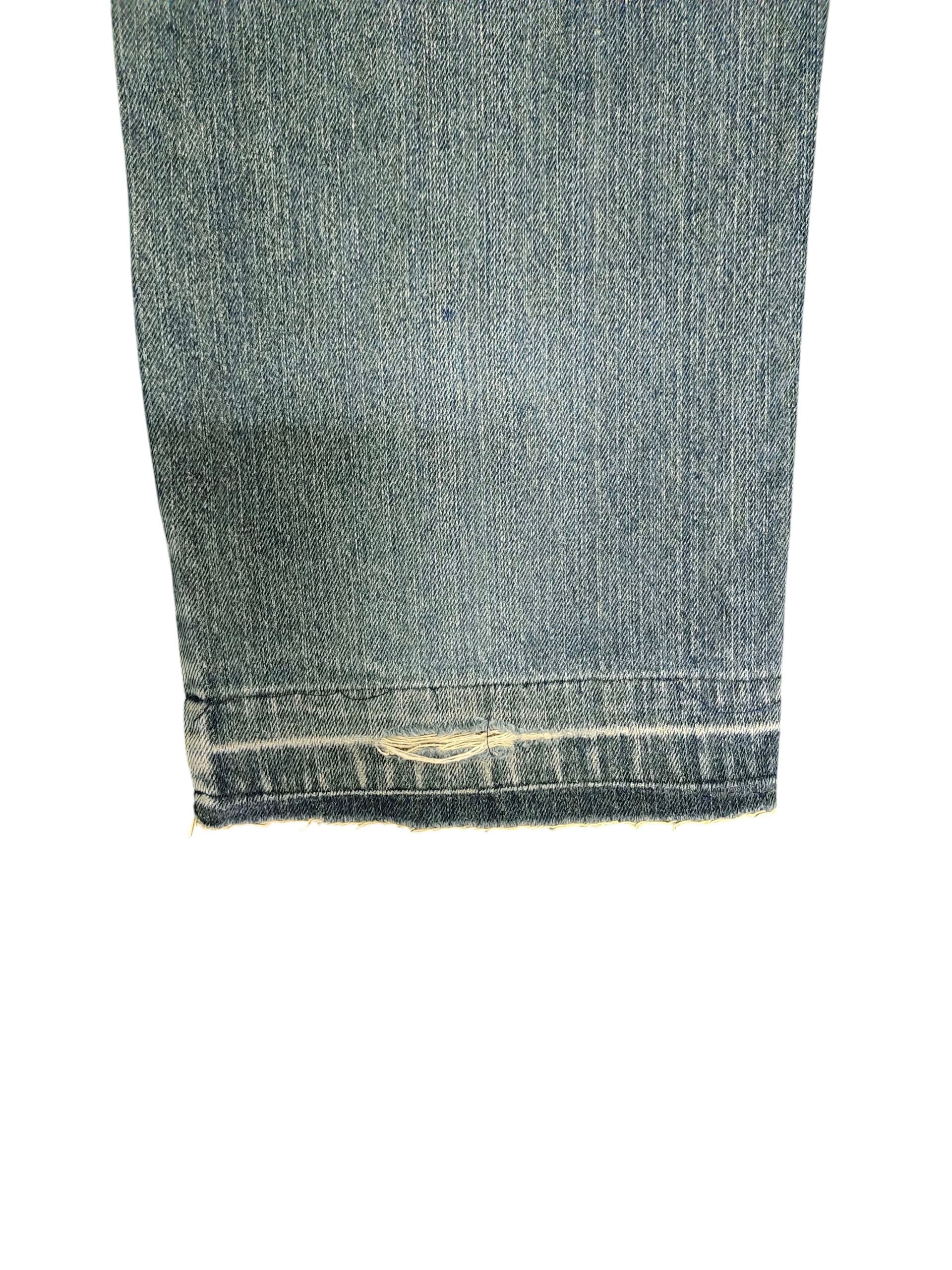 Karakuri Tamashii Japanese Brand Dominate Sukajan Koi Embroidered Denim Jeans Size US 31 - 5 Thumbnail