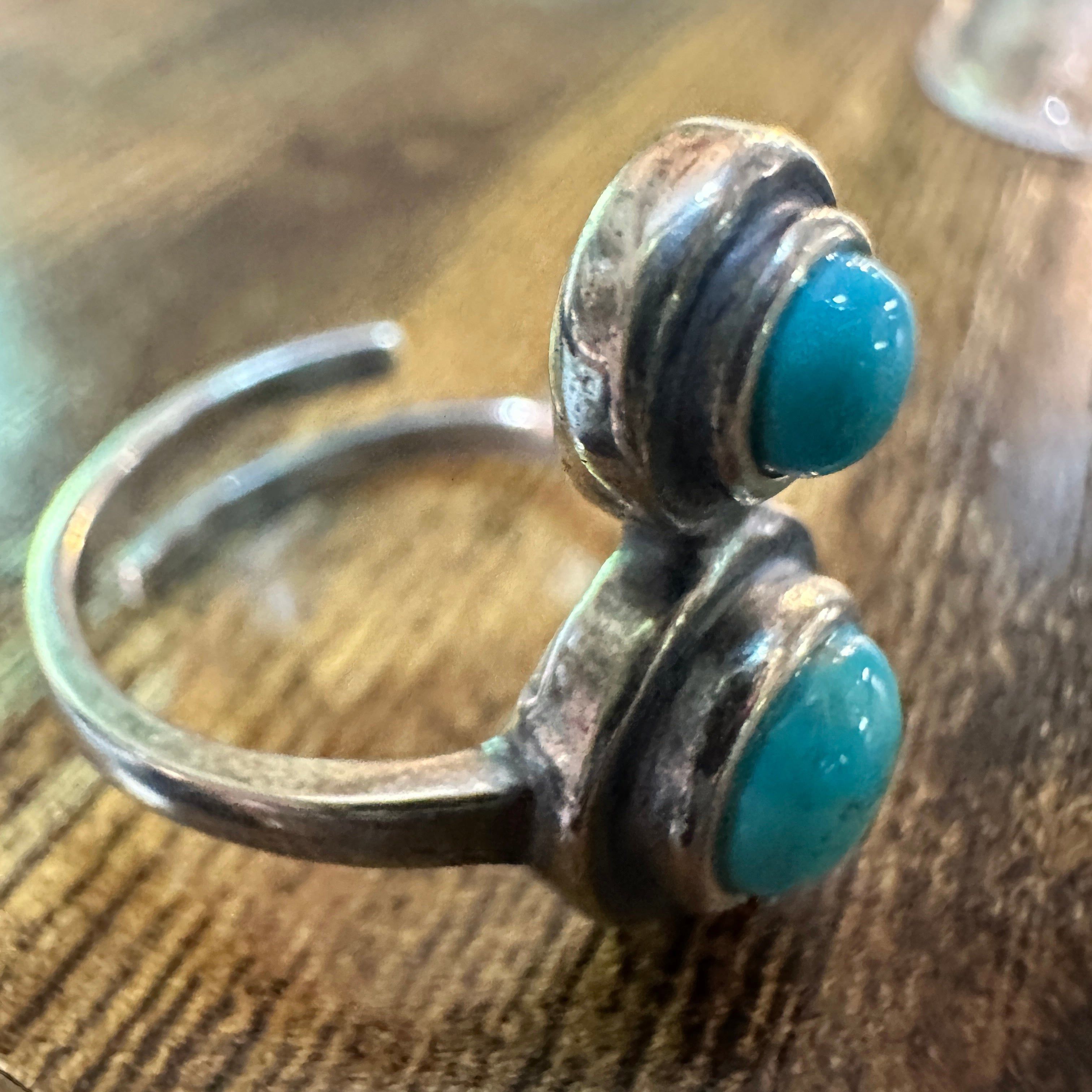 Other Boho Native American Turquoise Serenity Sterling Silver Adju Size ONE SIZE - 3 Thumbnail