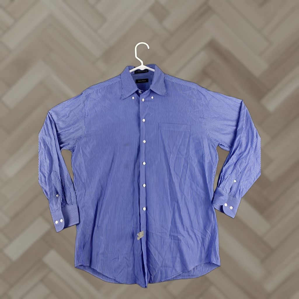 Nautica **Nautica Mens Blue Button-Down Shirt Size M** User: **Nautica Mens Blue Button-Down Shirt Size M** Size 40R - 1 Thumbnail