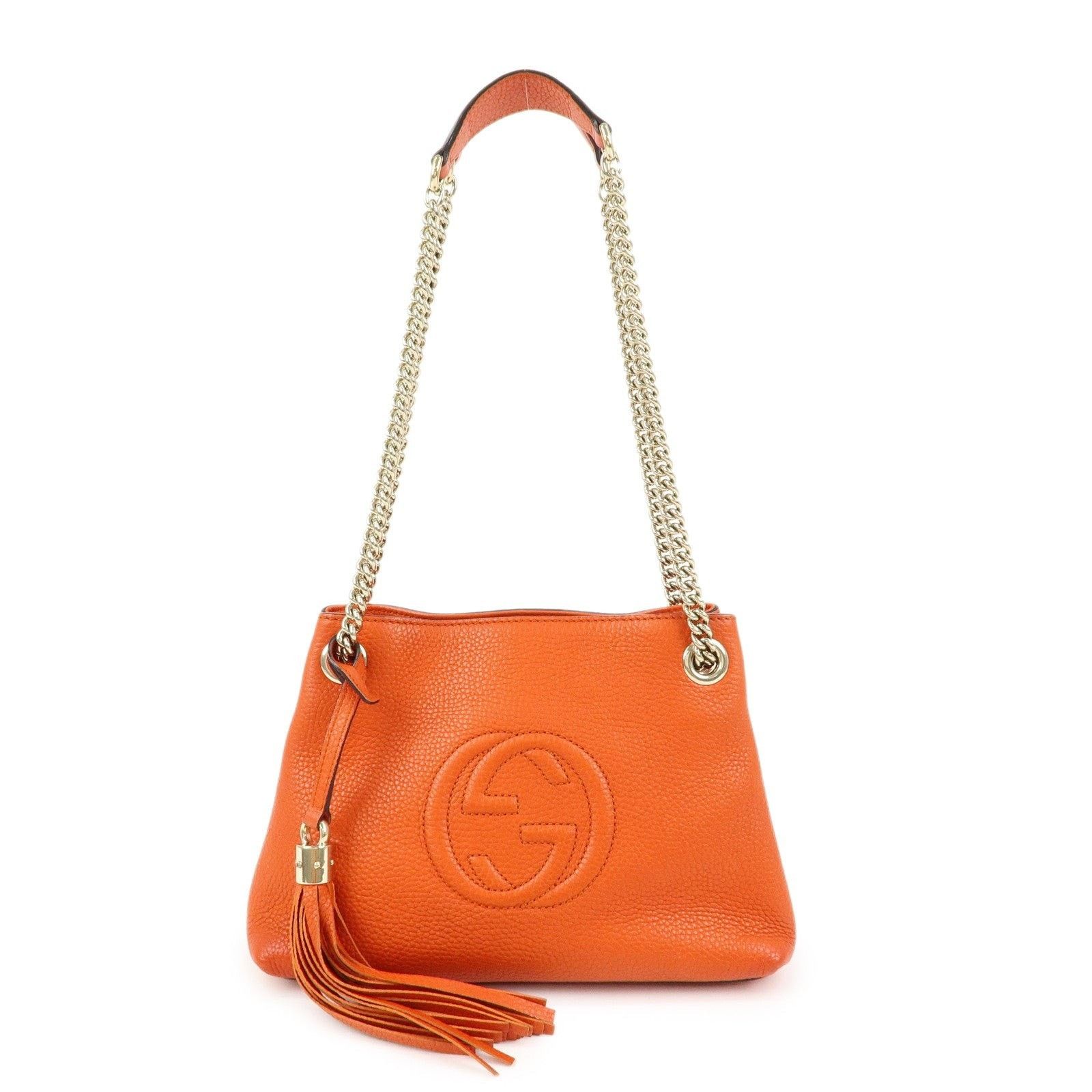 Gucci Gucci Soho Chain Shoulder Bag Calfskin Orange Size ONE SIZE - 1 Thumbnail