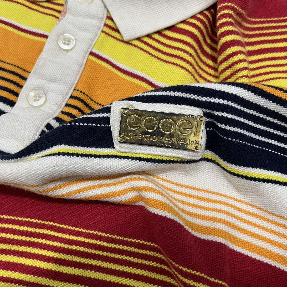 Coogi × Vintage COOGI Short Sleeve Polo Shirt Yellow, Red, Black Striped Size US XXL / EU 58 / 5 - 6 Thumbnail