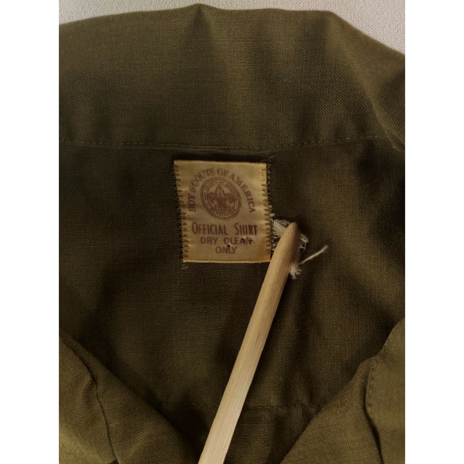 Vintage VINTAGE Boy Scouts BSA VTG 60s Wool Loop Collar Short Sleeve Button Up Shirt Mens XL Green 46s Patch Detailing Size US XL / EU 56 / 4 - 4 Thumbnail
