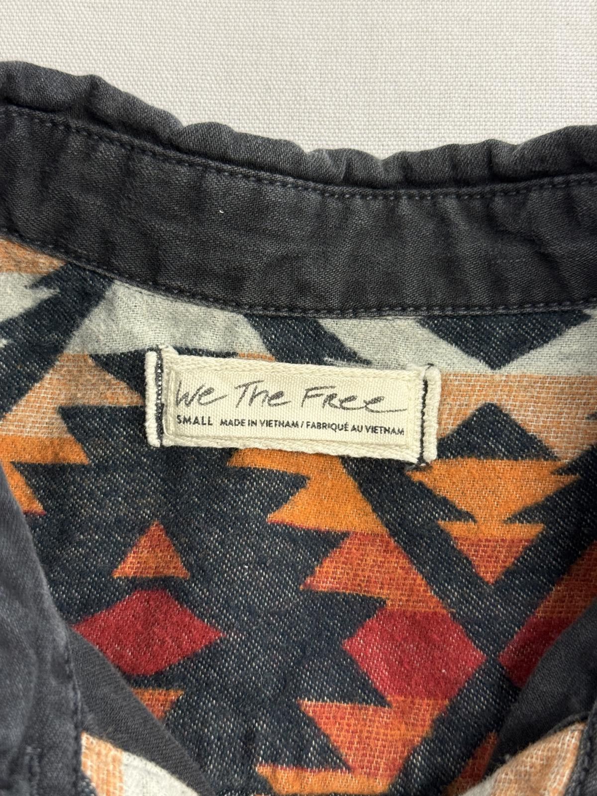 Other Women's Free People Black Denim Aztec Jacket We the Free - S Size S / US 4 / IT 40 - 3 Thumbnail