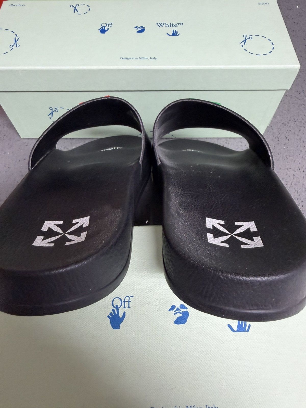 Off-White Off-White X Logo Slides 12US / 46EU Size US 12 / EU 45 - 4 Thumbnail