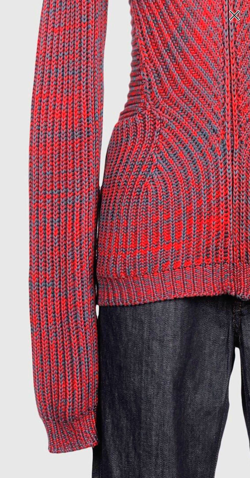 Balenciaga Balenciaga melange effect red/navy sweater Size US L / EU 52-54 / 3 - 7 Thumbnail