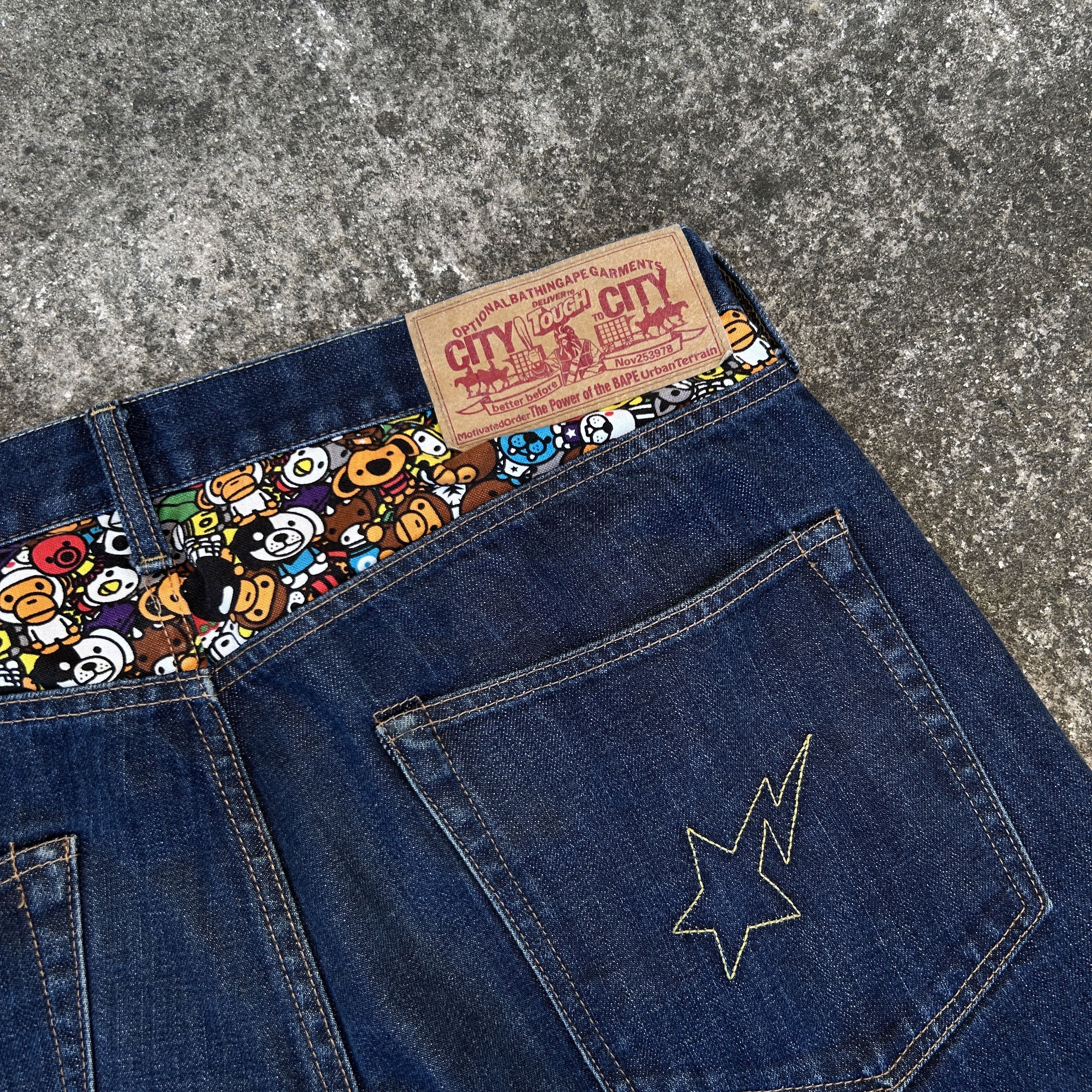 Bape BAPE baby milo safari denim jeans Size US 34 / EU 50 - 4 Thumbnail