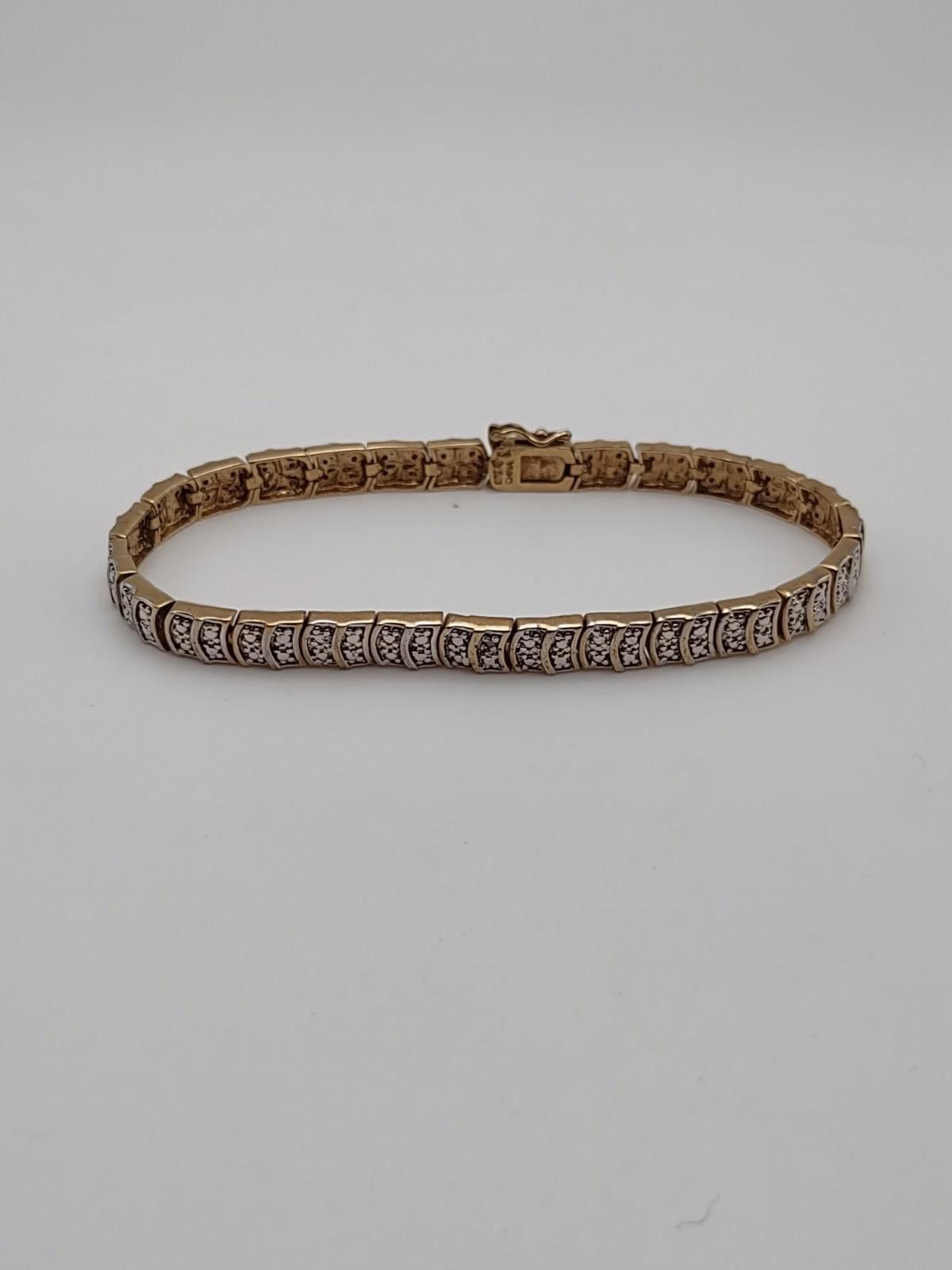 The Unbranded Brand Sterling Silver CZ Tennis Bracelet 15.1g Size ONE SIZE - 2 Thumbnail