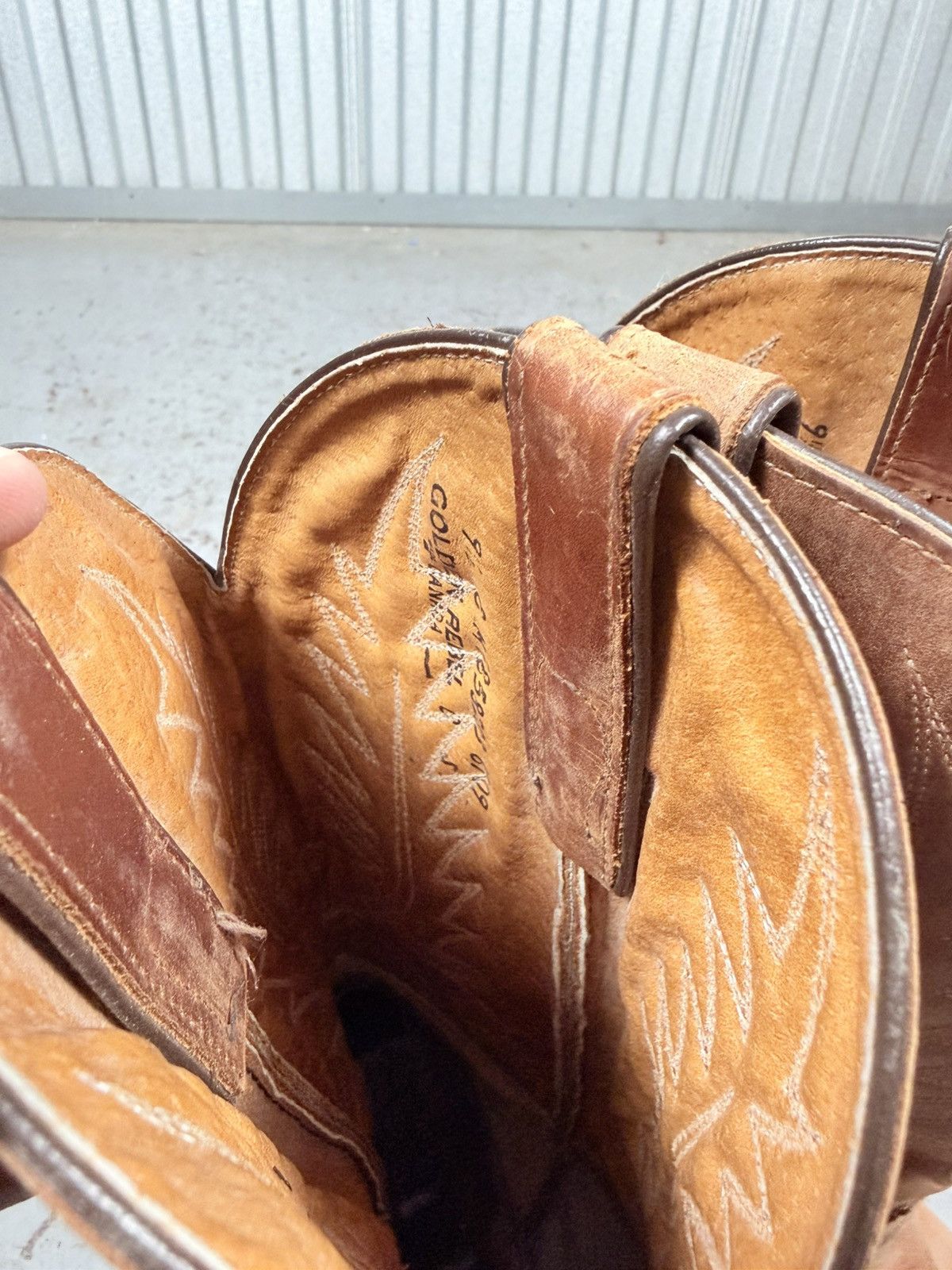 Other Vintage 90s Golden Rebel Made In Canada Cowhide Cowboy Boots Size US 9.5 / EU 42-43 - 9 Thumbnail