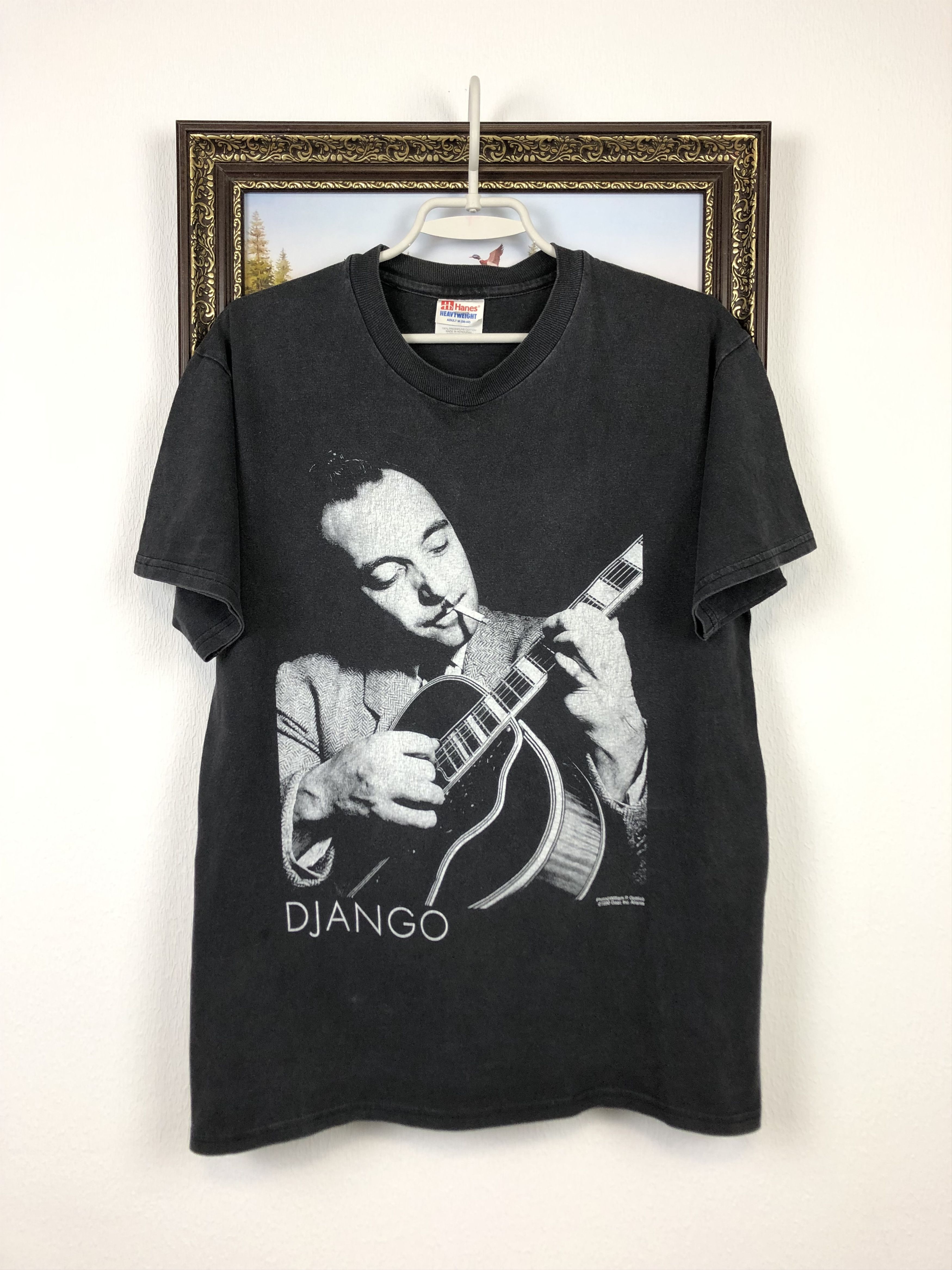 Band Tees × Vintage Vintage Django Reinhardt Band Shirt Guitar Jazz Tee Rare Size US M / EU 48-50 / 2 - 1 Thumbnail