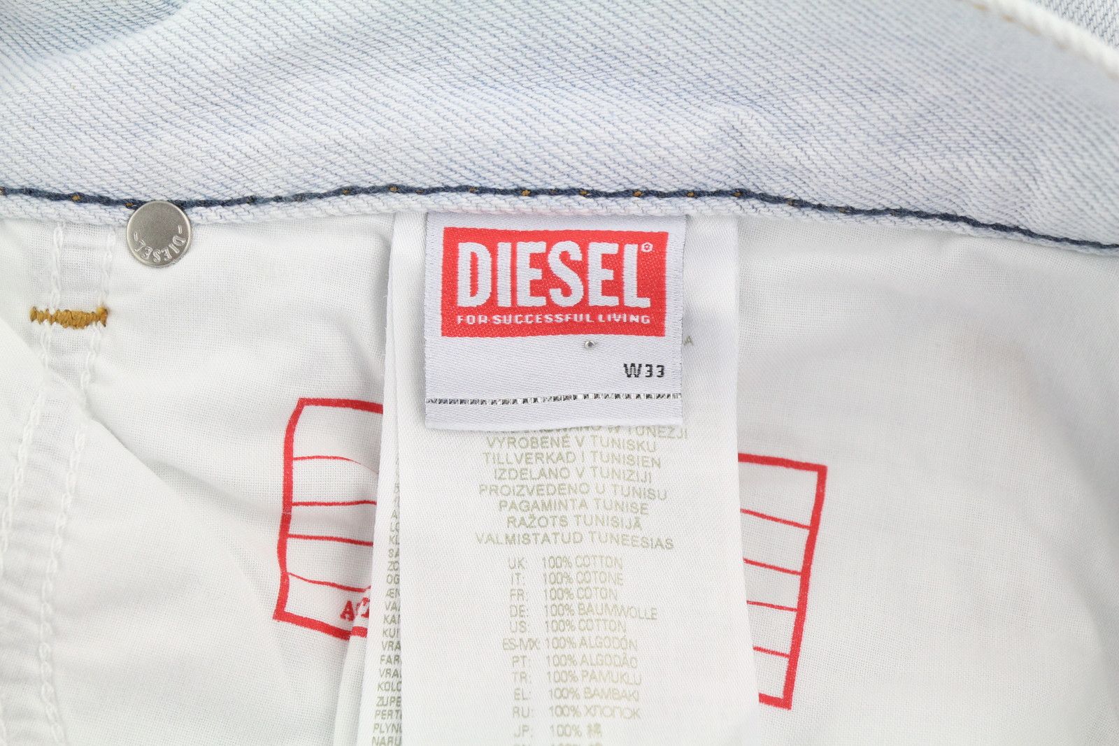 Diesel 2010 0079Z W33/L30 Loose Straight Washed Jeans 40919 Size US 33 - 8 Thumbnail