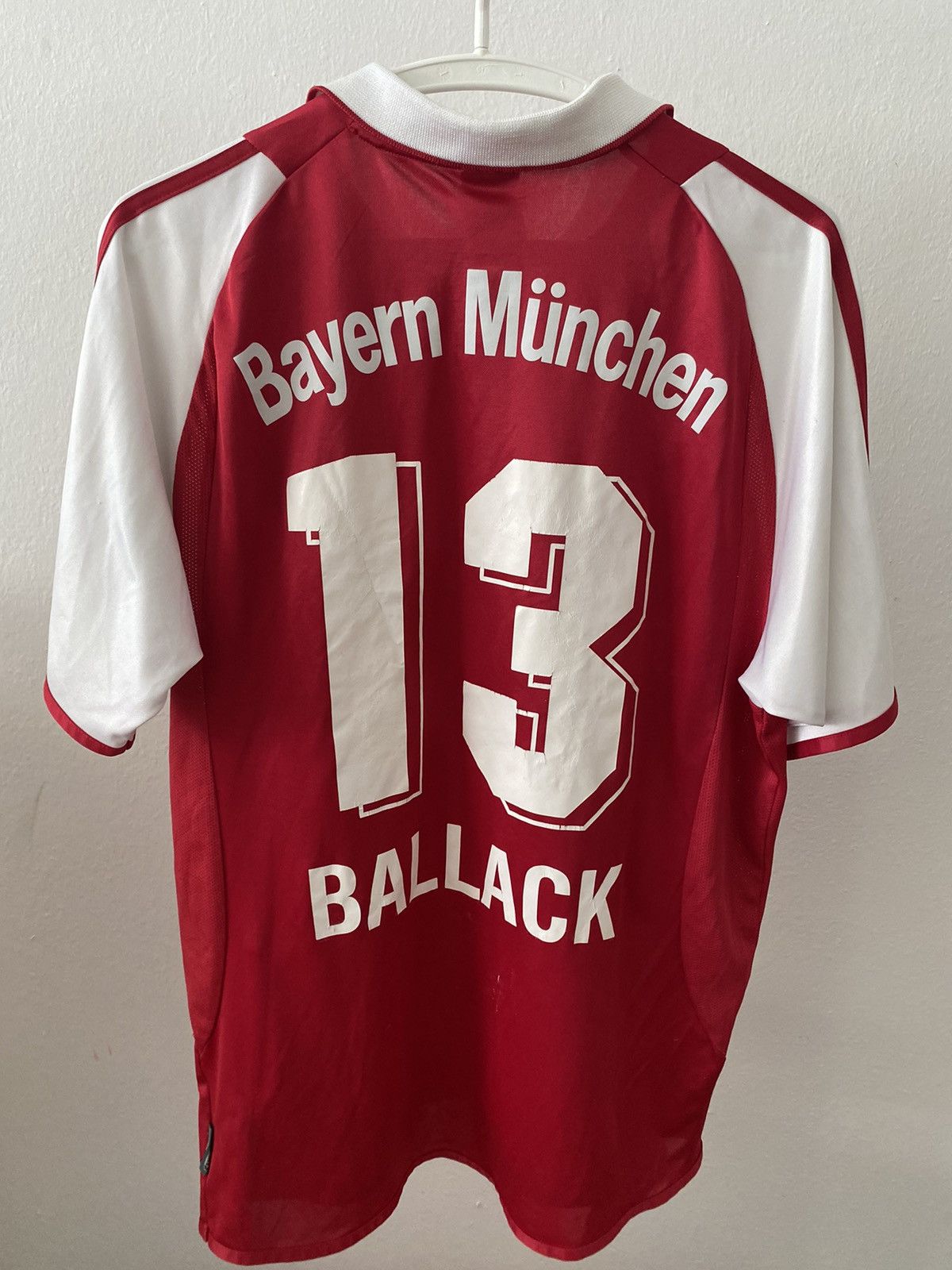 Adidas × Vintage JERSEY BAYER MUNICH 2003-2004 #13 [Ballack] VINTAGE RARE Size US M / EU 48-50 / 2 - 2 Thumbnail
