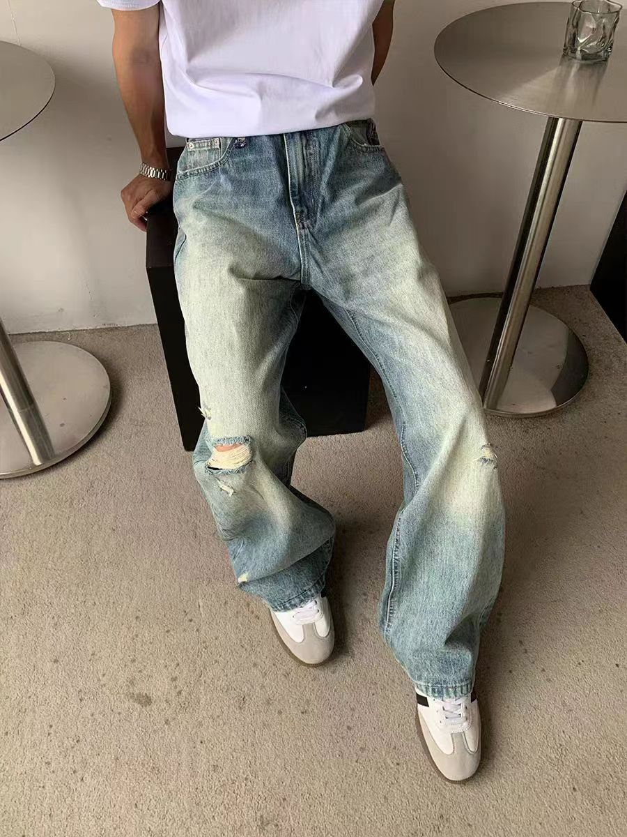 Japanese Brand × Vintage Vintage washed and worn design micro flare blue jeans Size US 30 / EU 46 - 4 Thumbnail