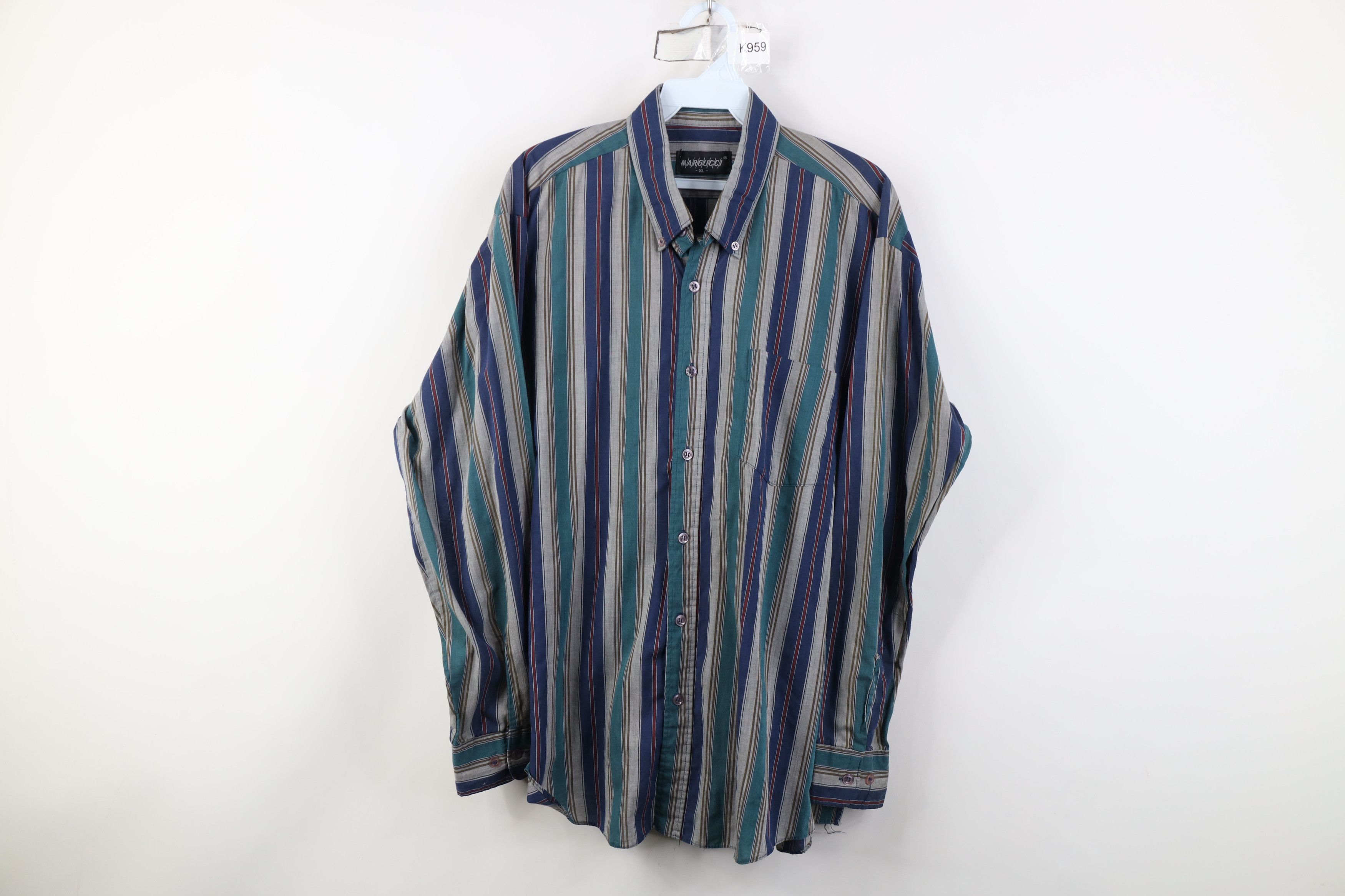 Vintage Vintage 90s Streetwear Block Collared Button Down Shirt Size US XL / EU 56 / 4 - 1 Thumbnail