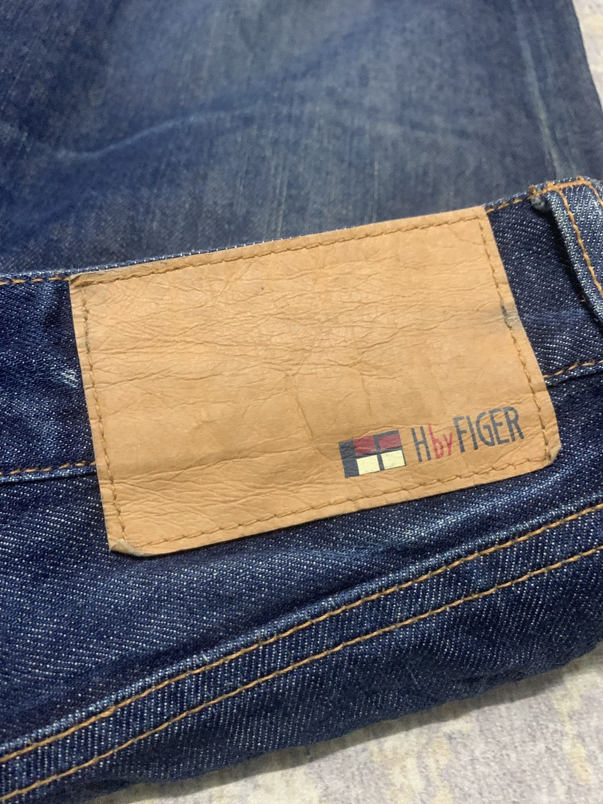 Japanese Brand H by Figer Indigo Slim Fit Jeans W 34x32 Size US 34 / EU 50 - 11 Thumbnail