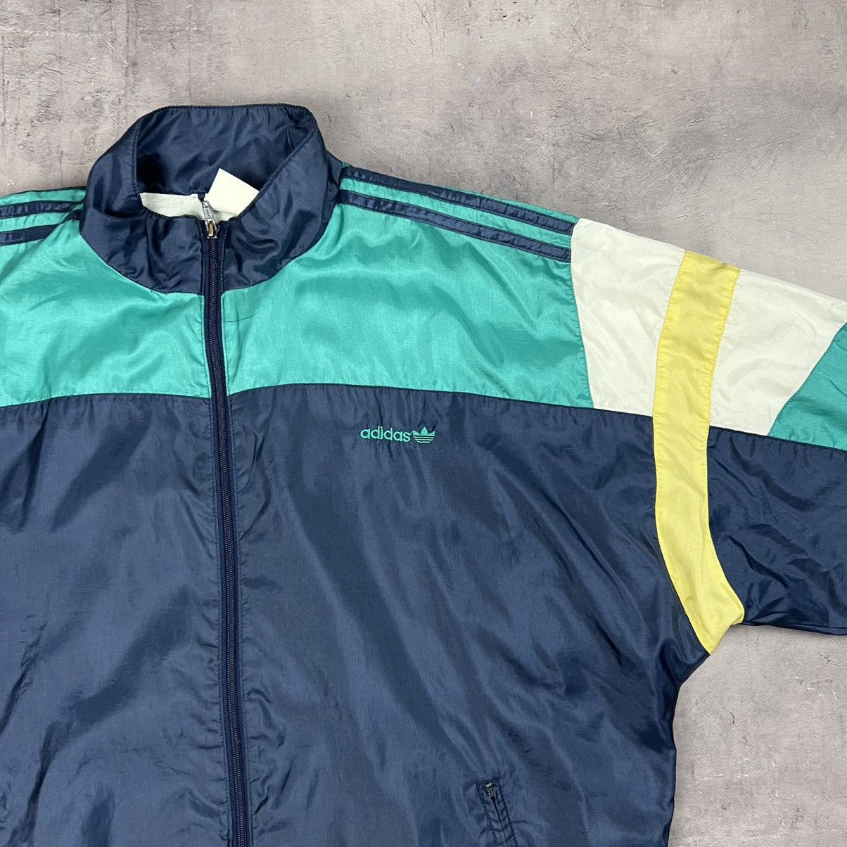 Vintage Rare! Adidas Vintage Nylon Suit Track Jacket Pants 90s Size US XL / EU 56 / 4 - 5 Thumbnail