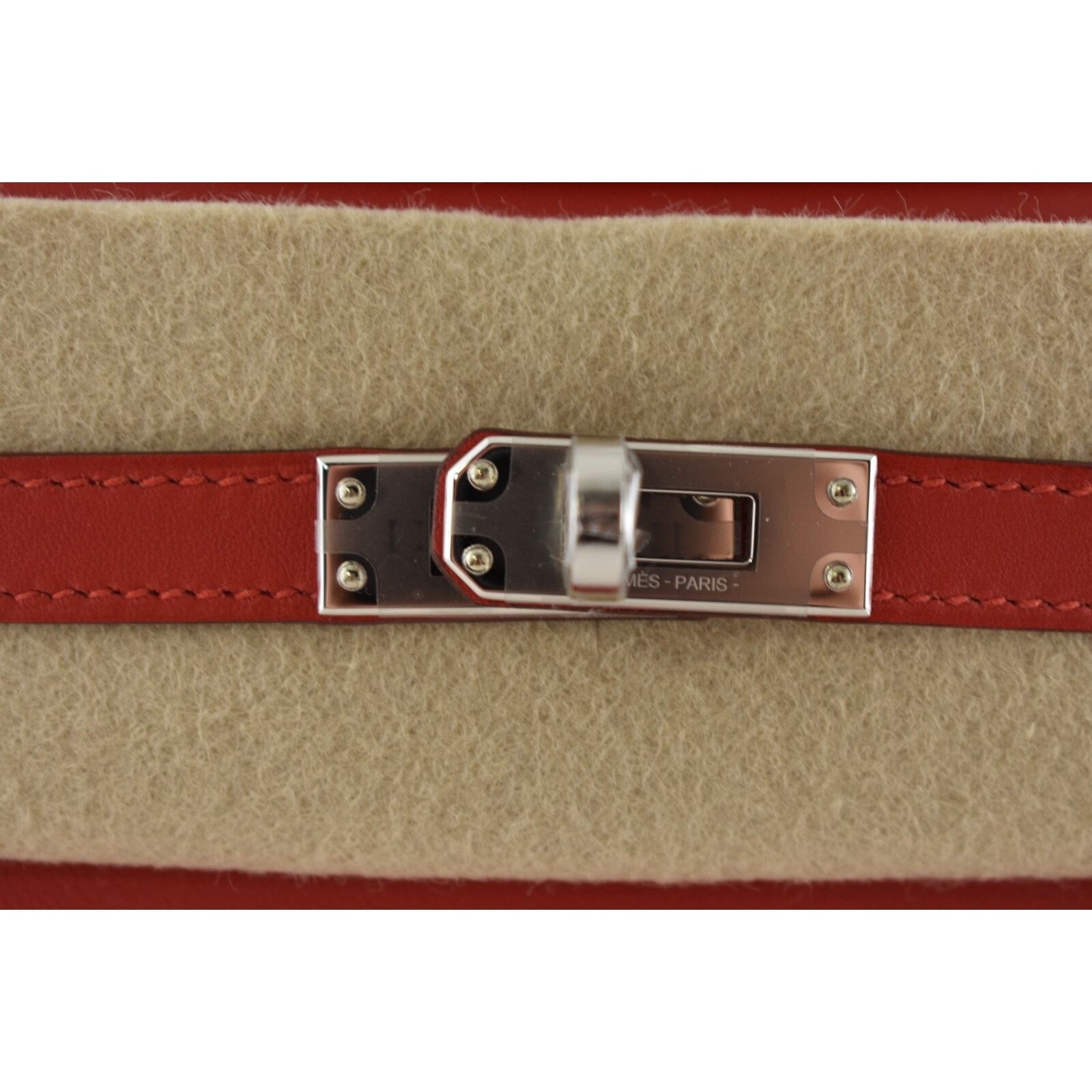Hermes Hermes Mini Kelly Rouge Red Palladium Hardware Clutch Bag Size ONE SIZE - 11 Thumbnail