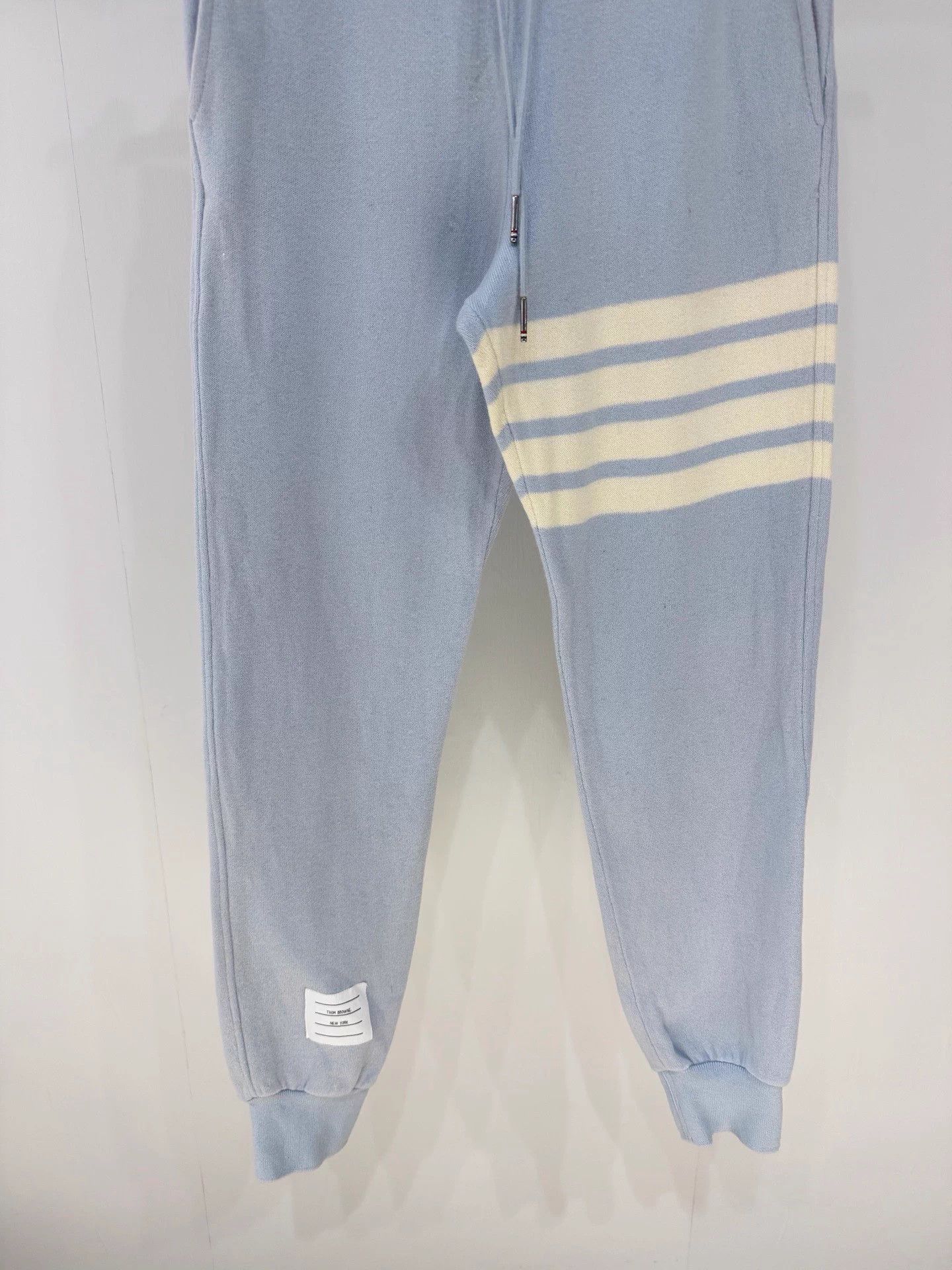 Thom Browne Thom Browne blue cashmere thick sweatpants 36 99 Size US 36 / EU 52 - 3 Thumbnail