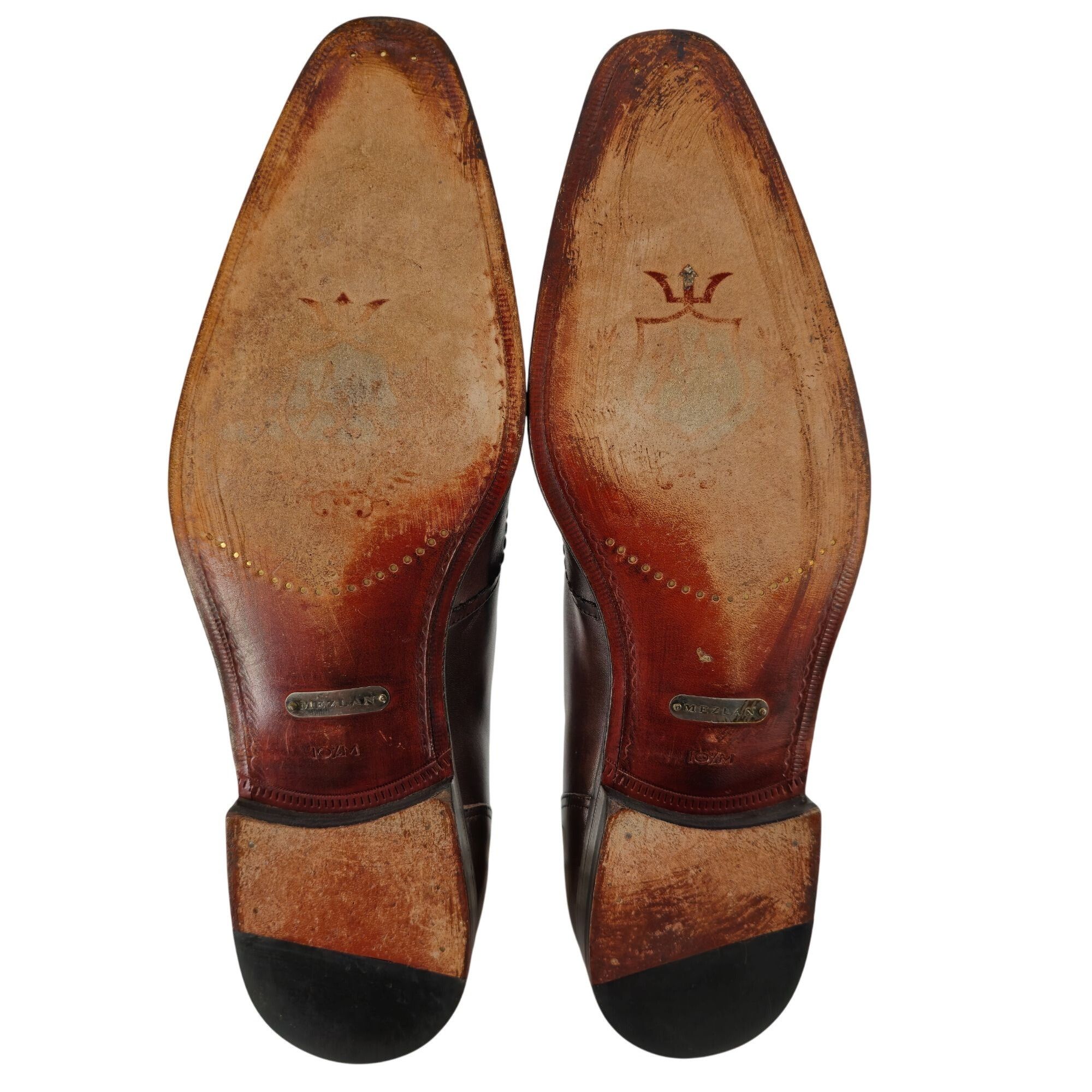 Mezlan Mezlan Burnished Brown Leather Dress Shoes Men 10.5 Oxfords Size US 10.5 / EU 43-44 - 3 Thumbnail