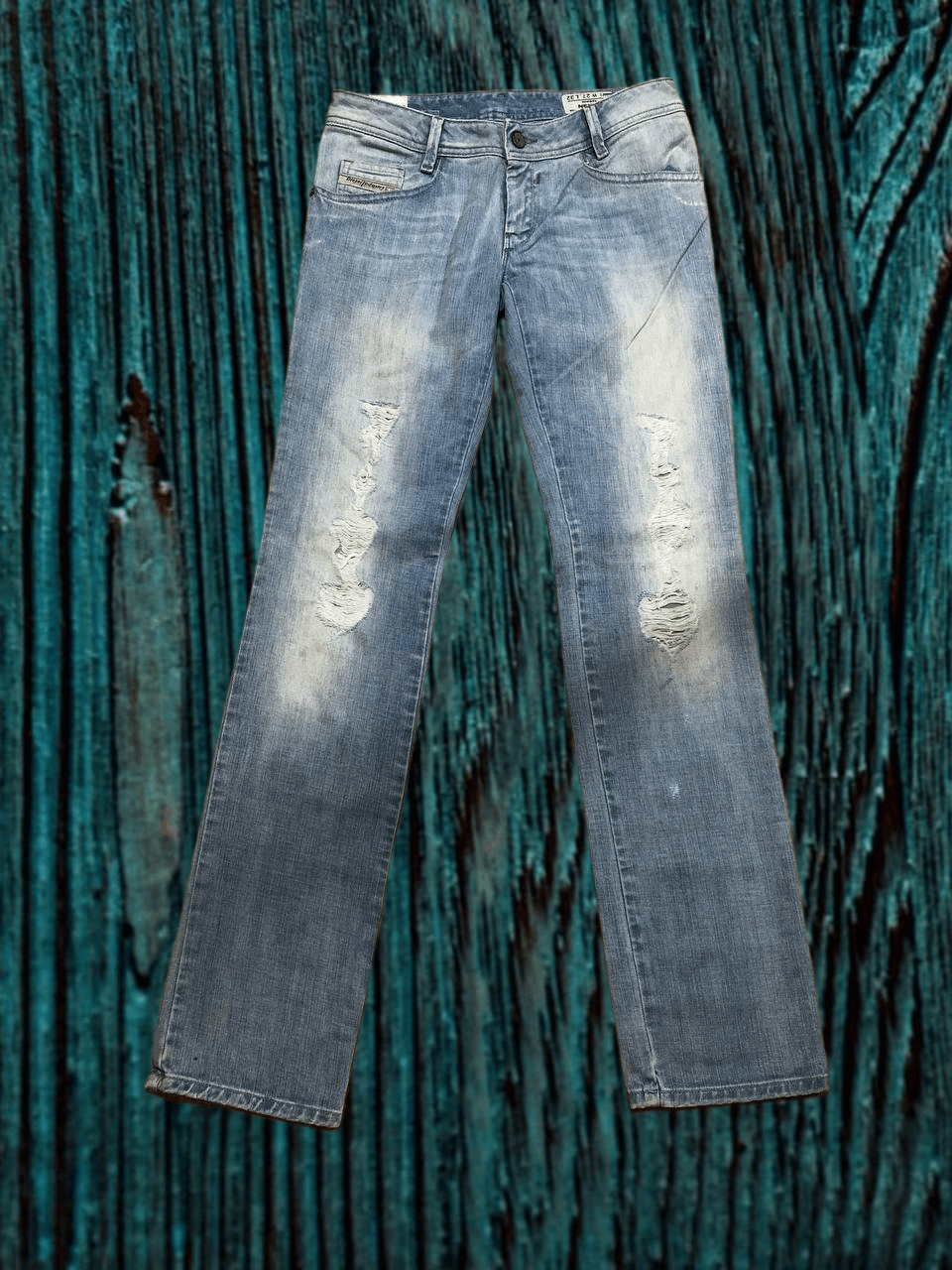 Diesel Diesel Womens Low Rise Slim Fit Jeans Blue Embroidery NEWZ Size 27" / US 4 / IT 40 - 1 Thumbnail