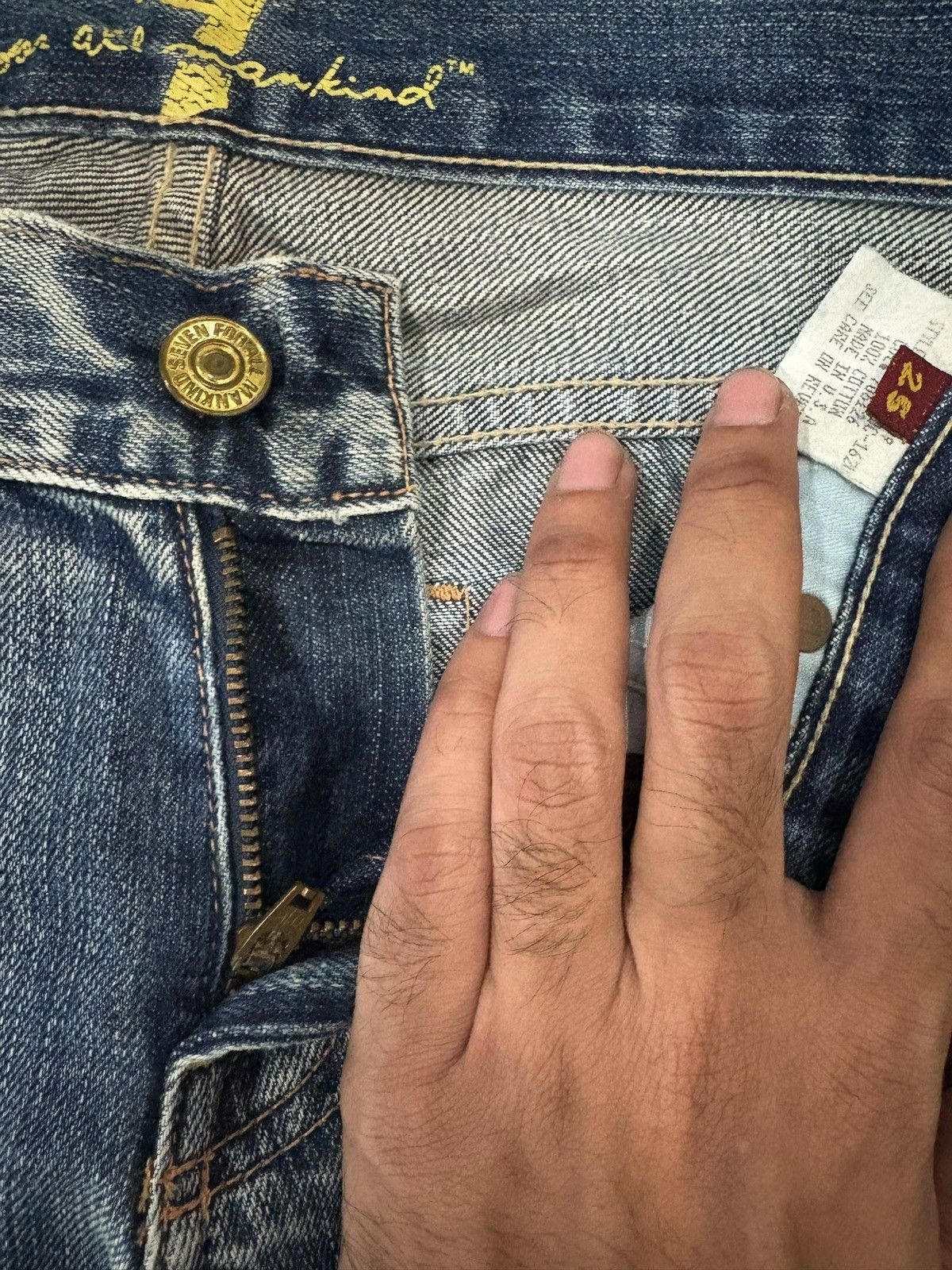 7 For All Mankind Vintage 7 For All Mankind Distressed Flared Jeans Size US 28 / EU 44 - 9 Thumbnail