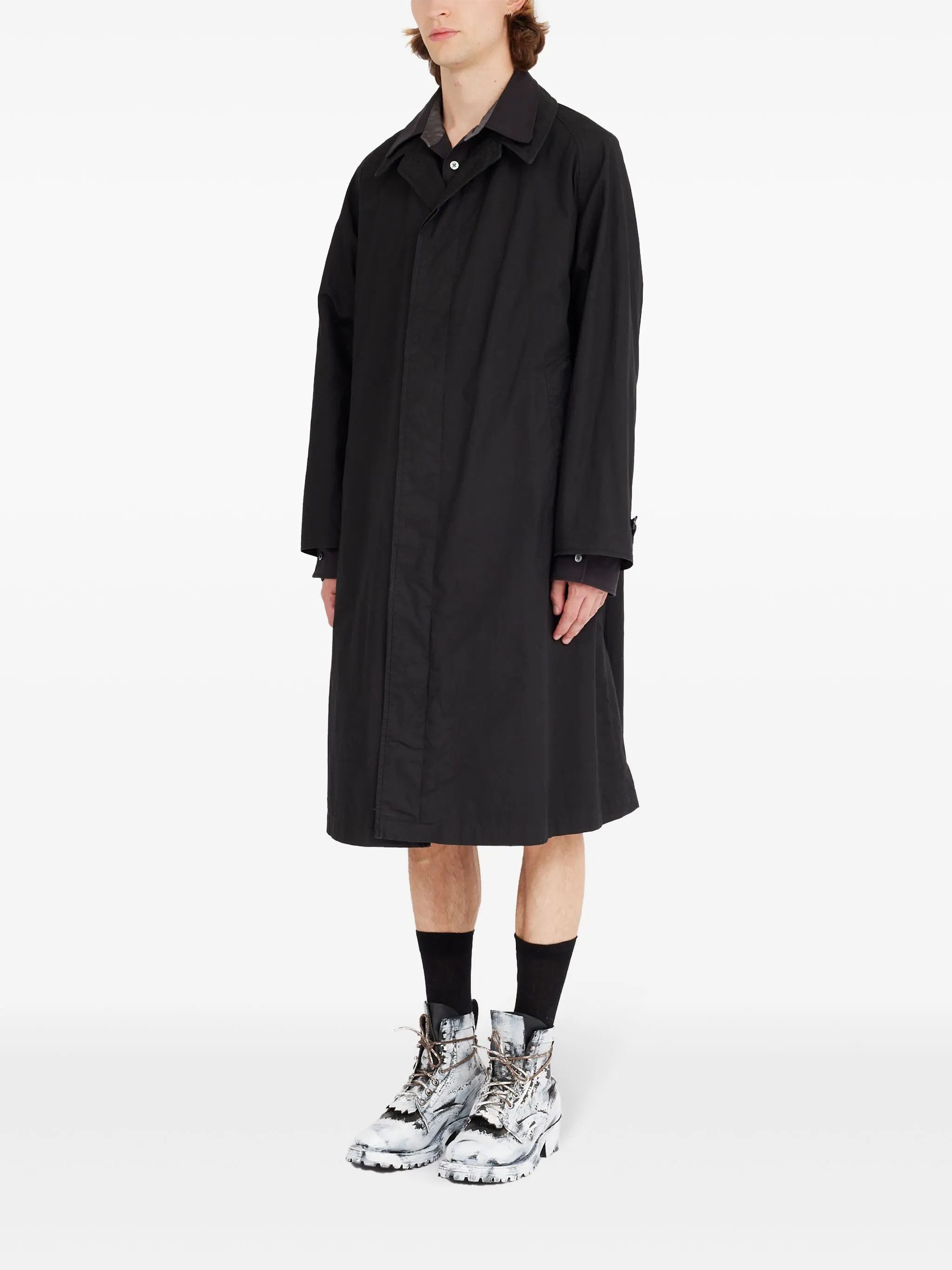 Maison Margiela o1w1db10226 Layered Trench Coat in Black Size US XL / EU 56 / 4 - 5 Thumbnail