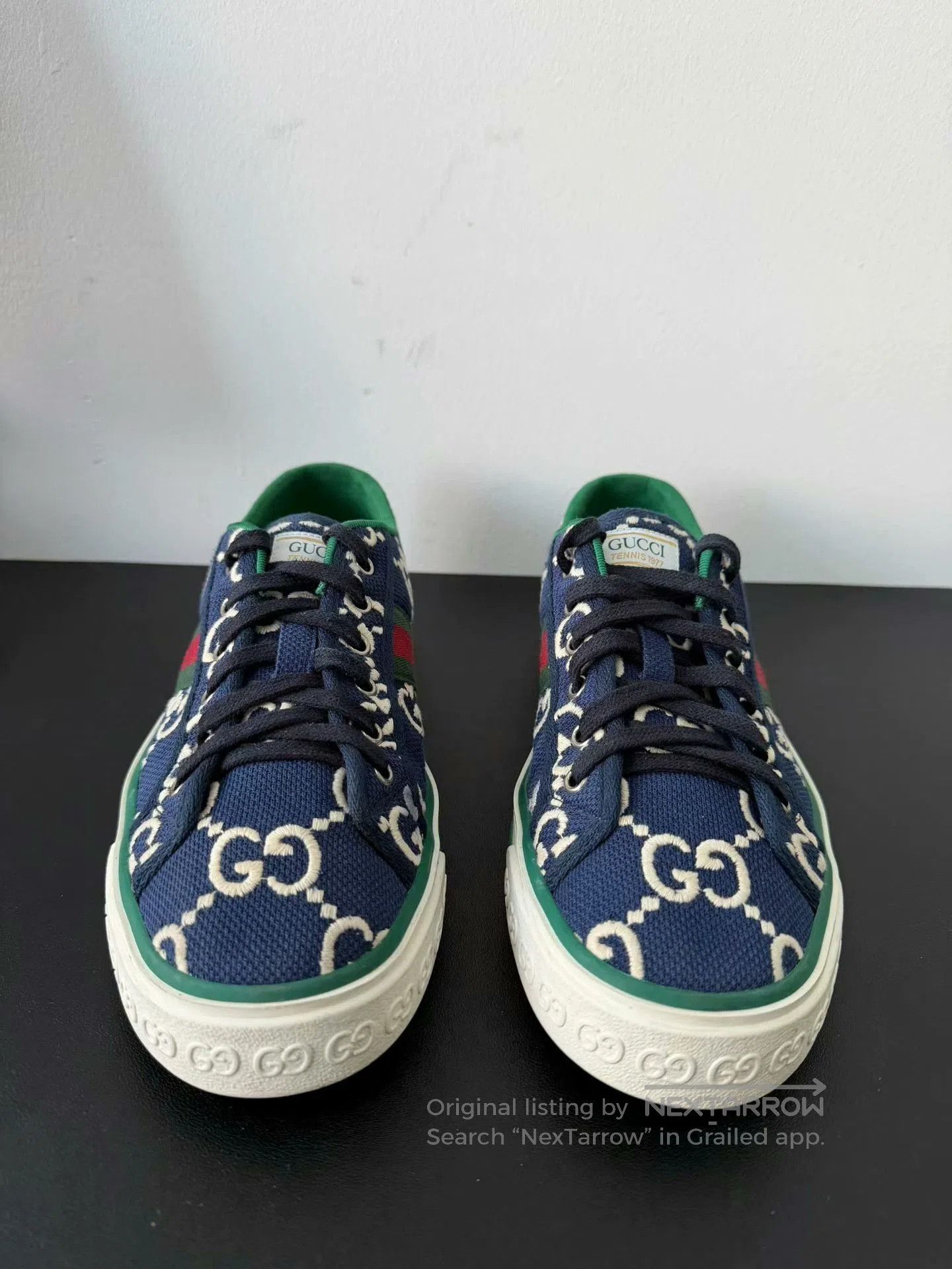 Gucci gucci 1977 vintage sneakers in navy green. Size US 9.5 / EU 42-43 - 2 Thumbnail