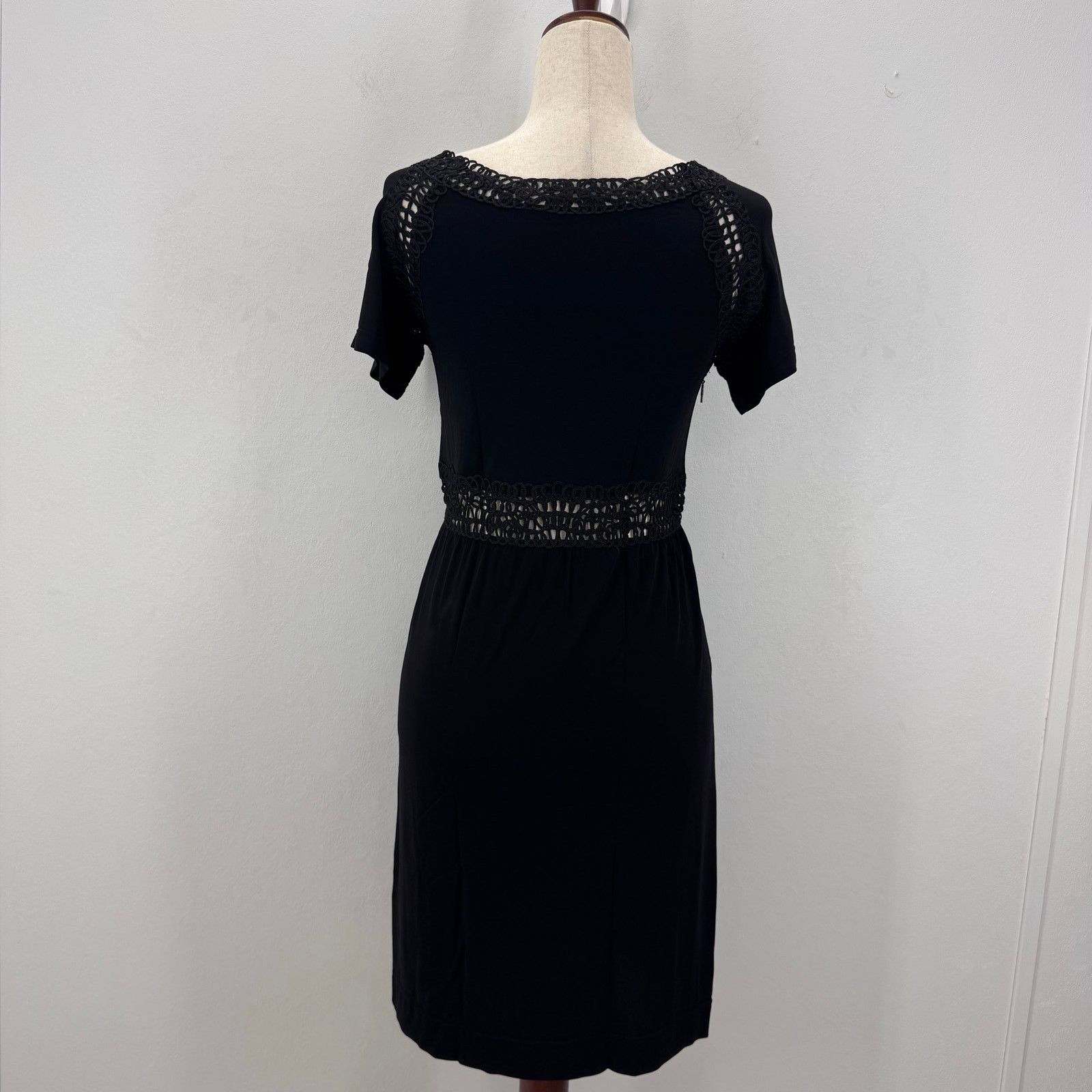 Fendi FENDI Black Jersey Crepe Crochet Dress Made in Italy 38/US Size XS / US 0-2 / IT 36-38 - 4 Thumbnail