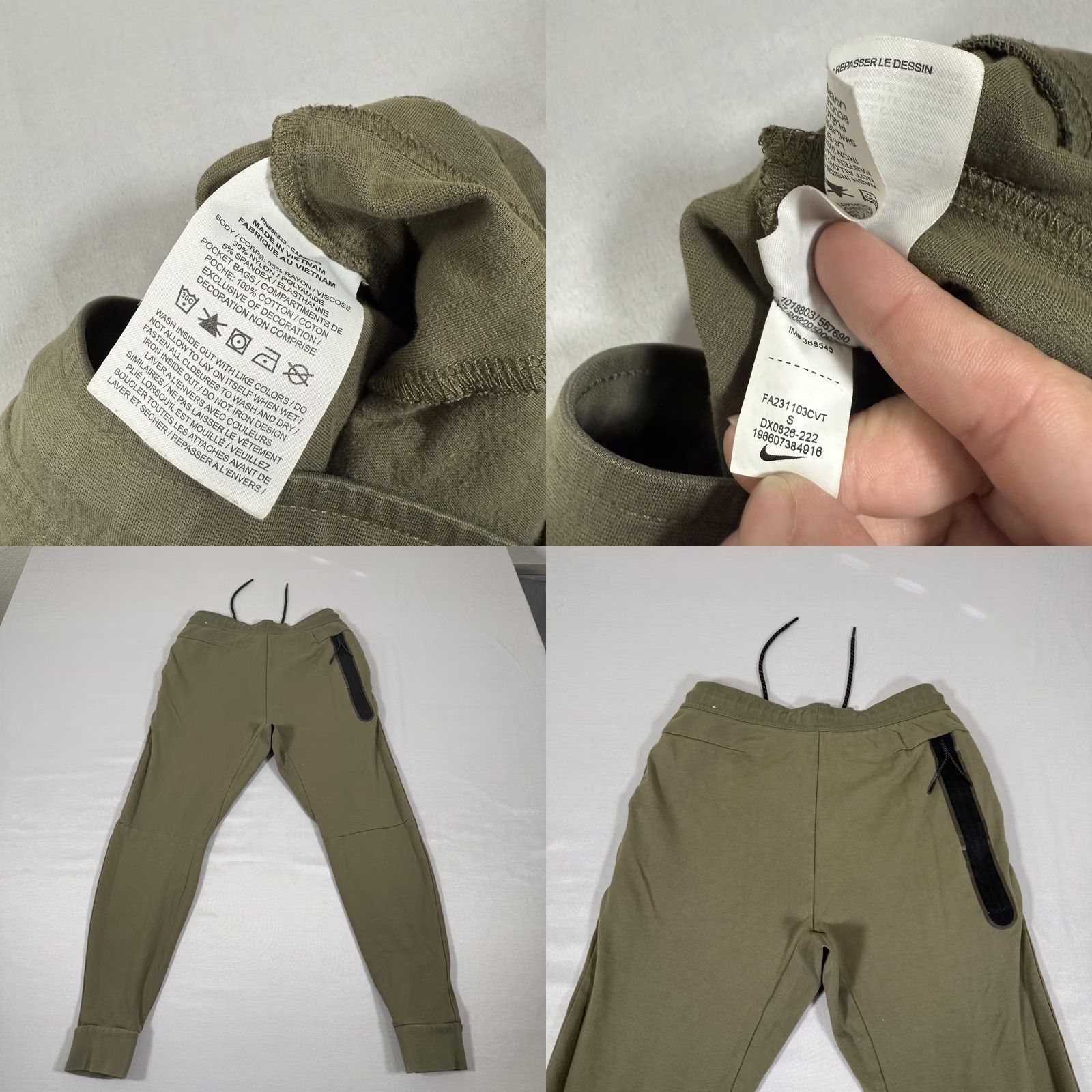 Nike Nike Tech Fleece Jogger Pants Men Small Green Athletic Slim Knit with Pockets Elastic Waist Size US 29 - 9 Thumbnail