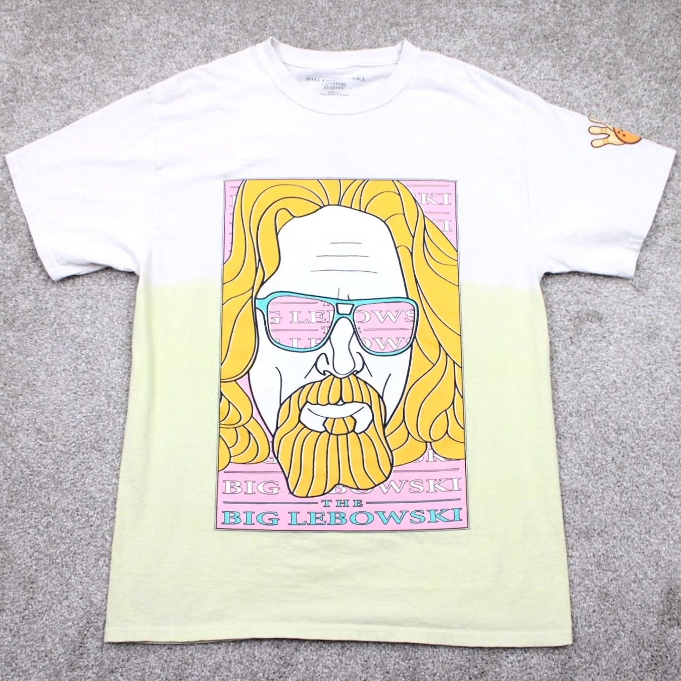 Vintage VINTAGE The Big Lebowski Shirt Mens Medium Yellow/White Universal Studios S/S Cotton Size US M / EU 48-50 / 2 - 2 Thumbnail