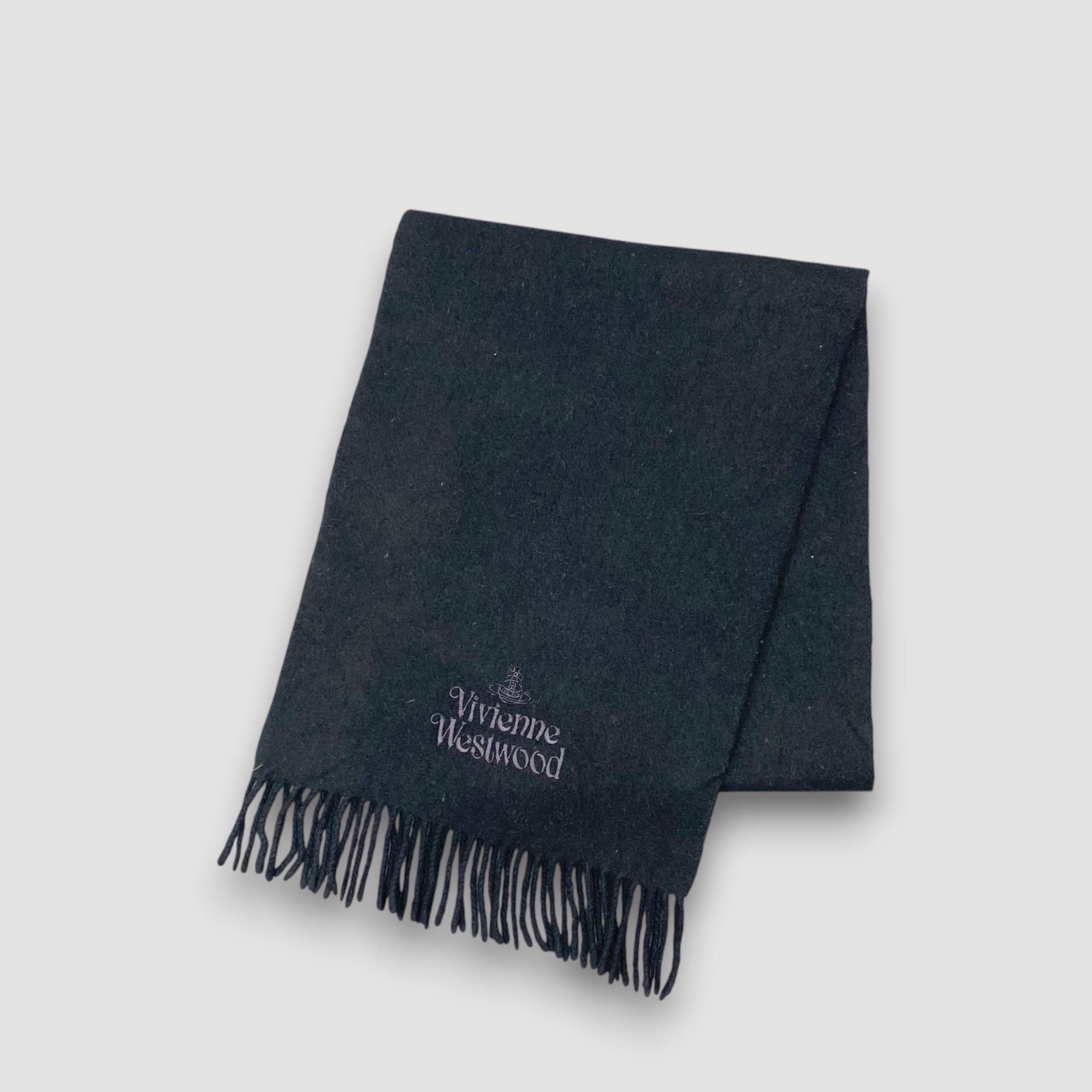 Japanese Brand Vintage Vivienne Westwood Scarf Muffler Orbs Wool Scarves Size ONE SIZE - 3 Thumbnail